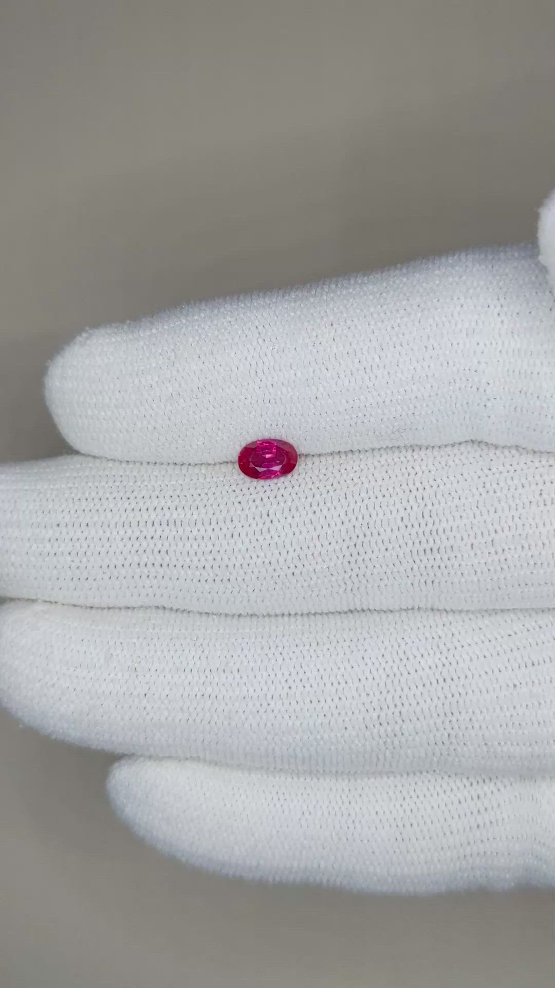 0.50 Ct. Ruby from Burma (Myanmar) Size Video