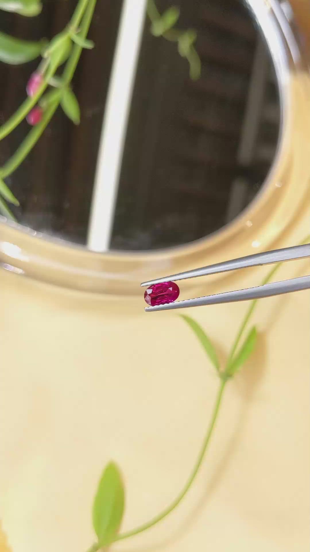 0.46 Ct. Ruby from Burma (Myanmar) Size Video