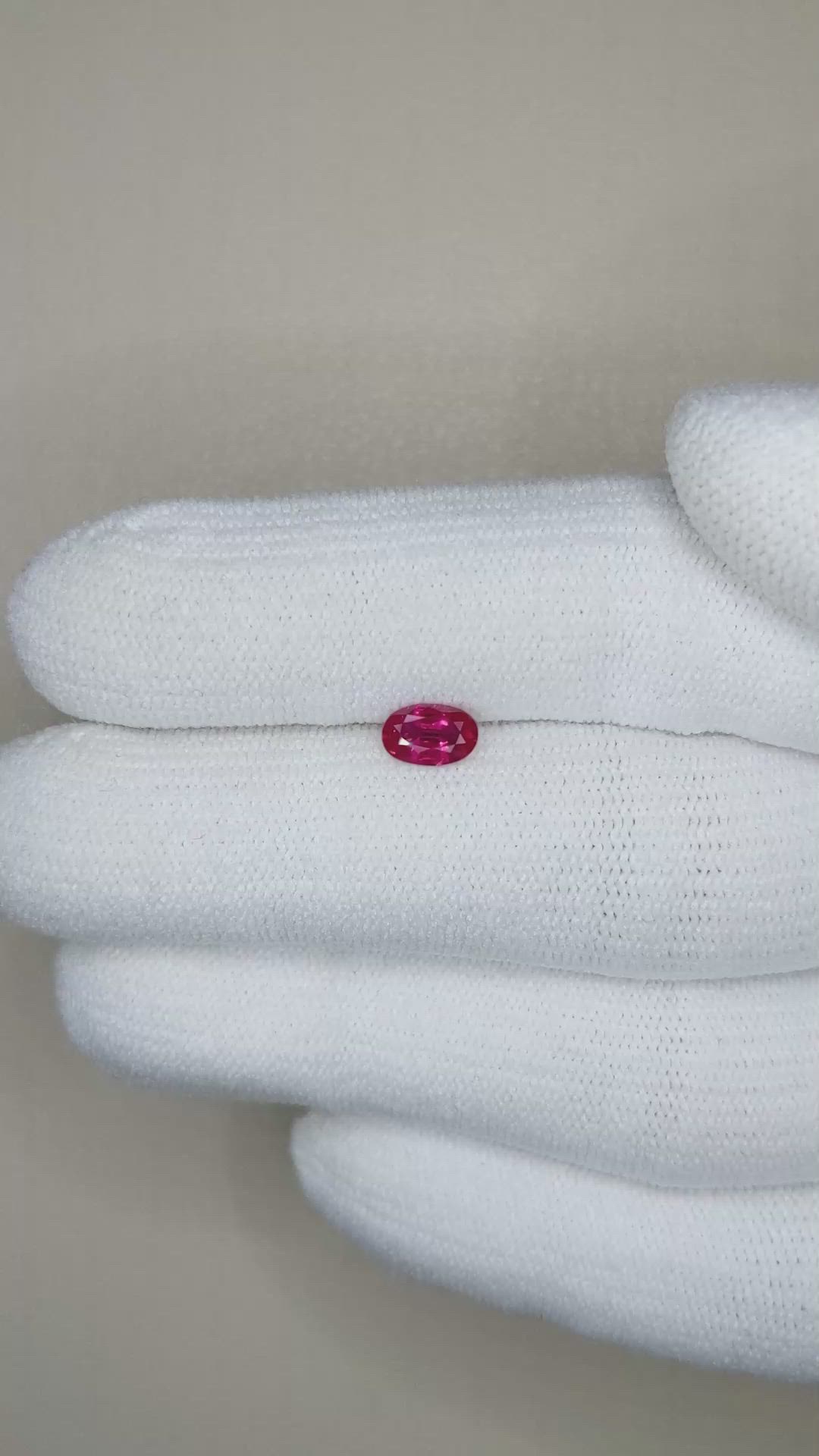 0.46 Ct. Ruby from Burma (Myanmar) Size Video