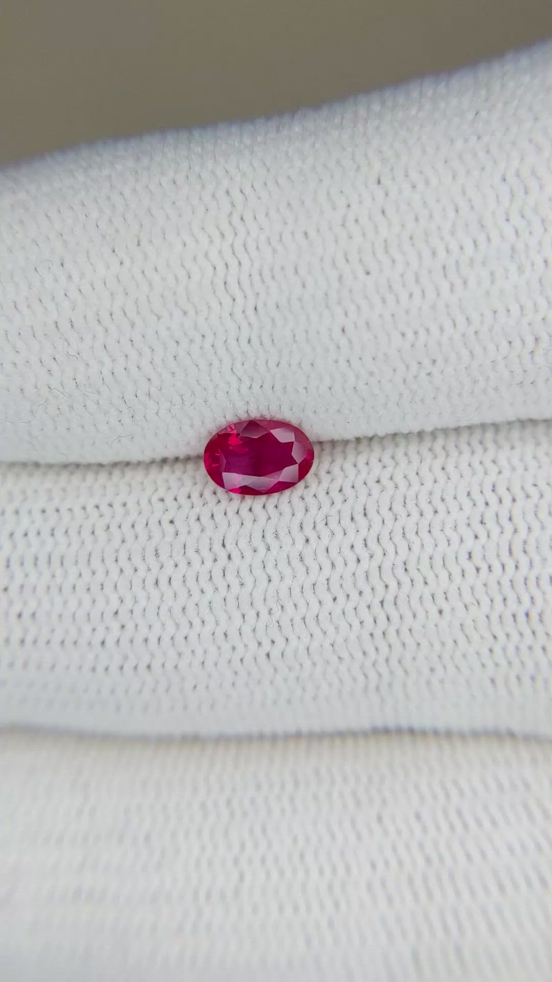 0.49 Ct. Ruby from Burma (Myanmar) Size Video