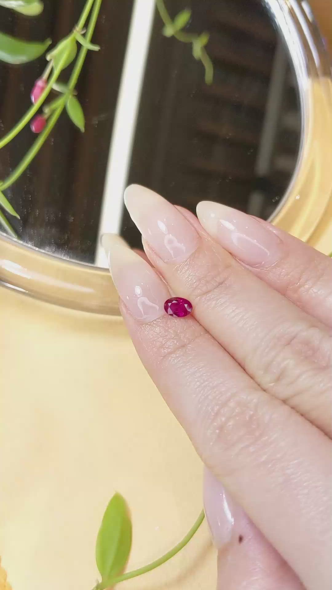 0.49 Ct. Ruby from Burma (Myanmar) Size Video