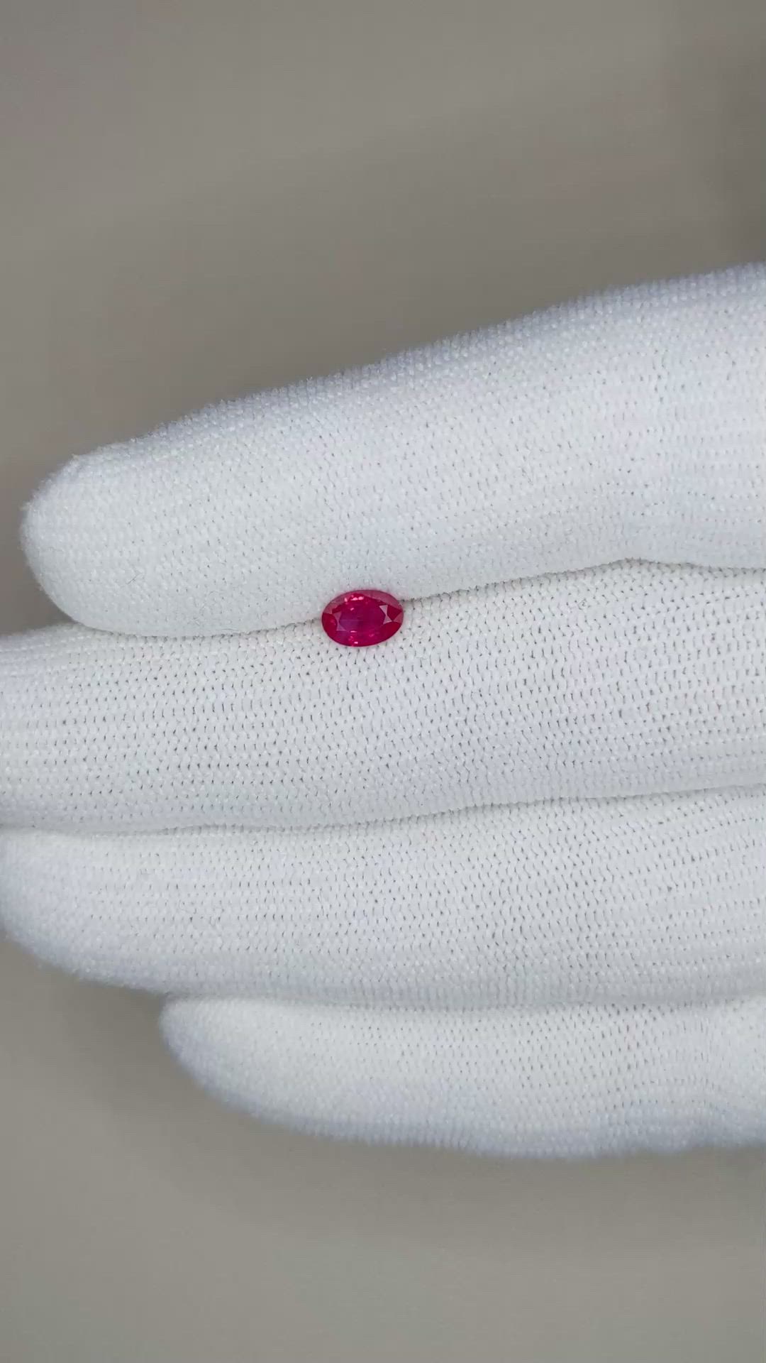 0.49 Ct. Ruby from Burma (Myanmar) Size Video