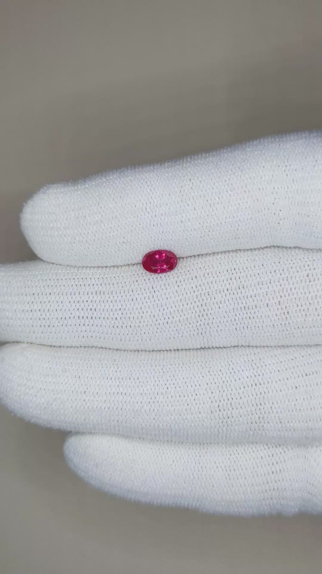 0.55 Ct. Ruby from Burma (Myanmar) Size Video