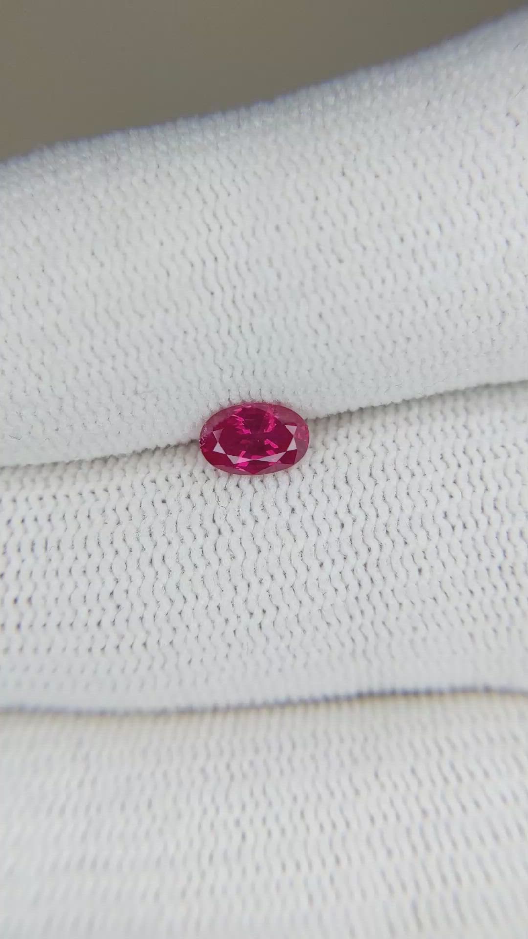 0.55 Ct. Ruby from Burma (Myanmar) Size Video