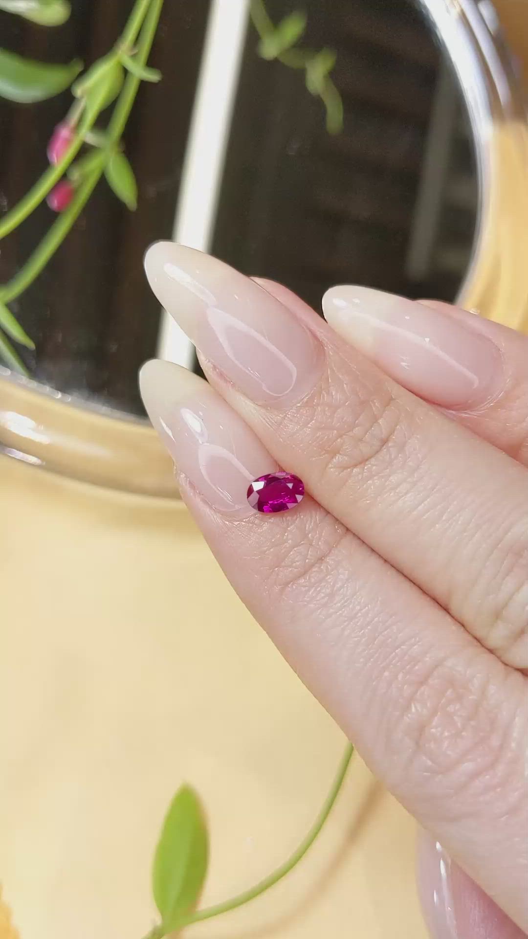 0.54 Ct. Ruby from Burma (Myanmar) Size Video