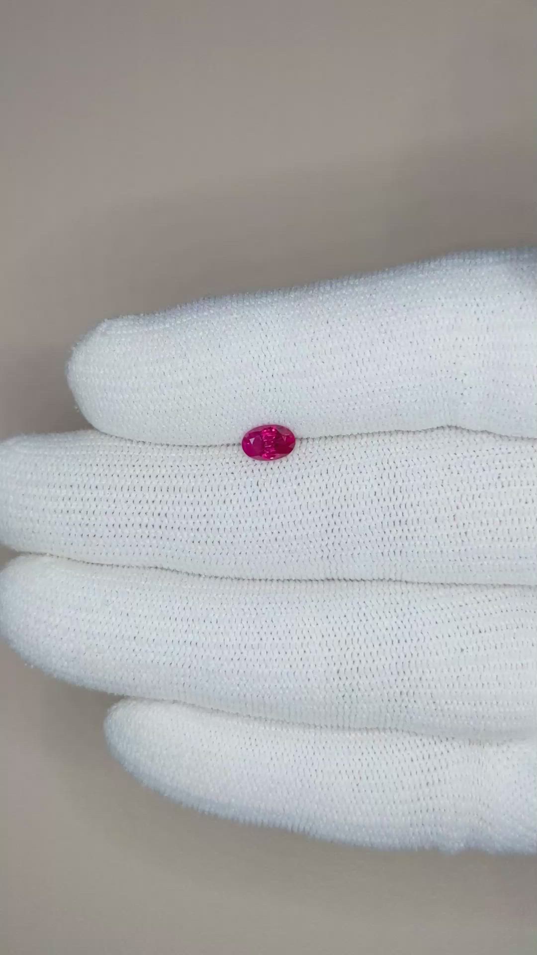 0.55 Ct. Ruby from Burma (Myanmar) Size Video