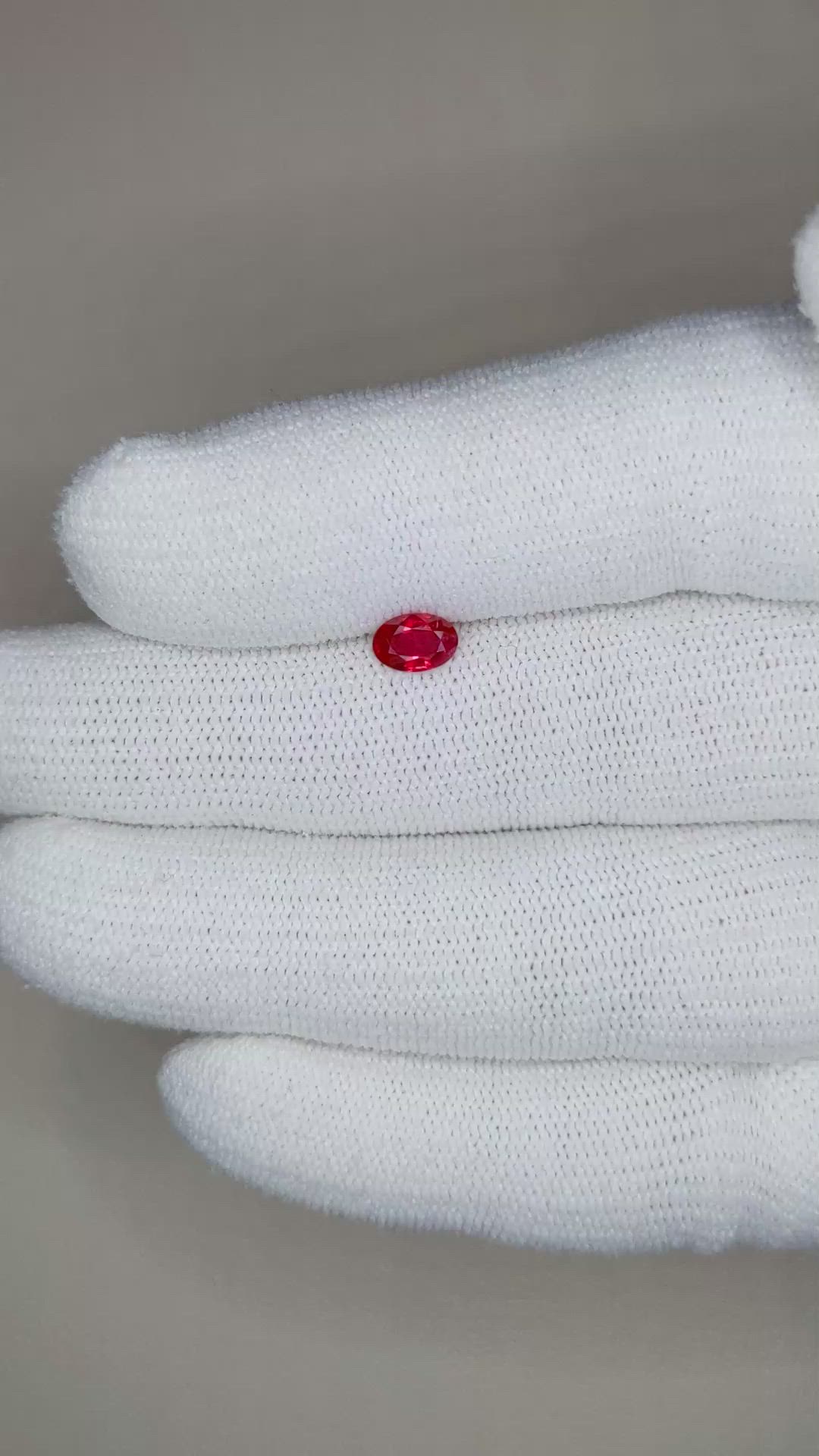 0.45 Ct. Ruby from Burma (Myanmar) Size Video
