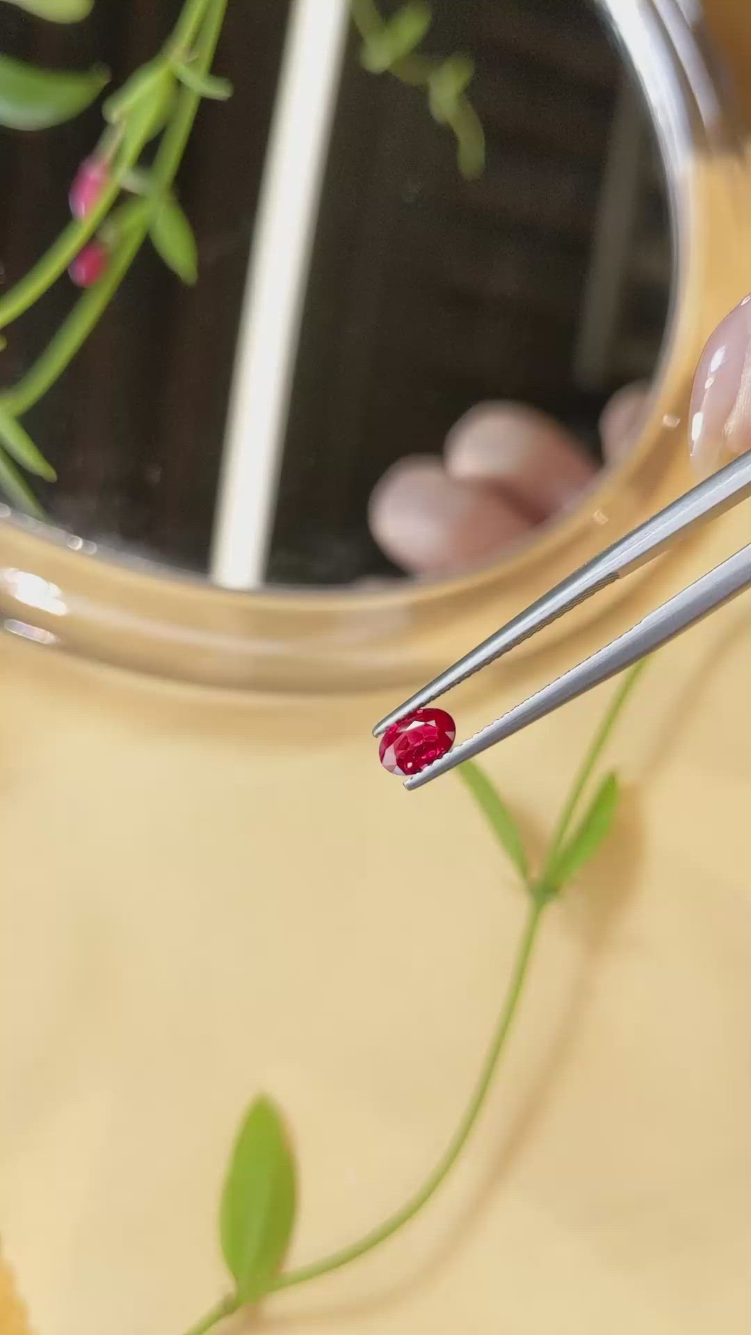 0.45 Ct. Ruby from Burma (Myanmar) Size Video
