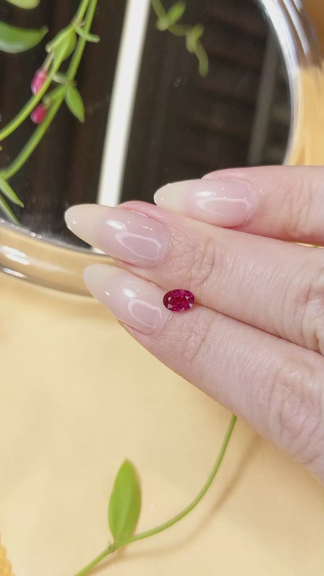 0.59 Ct. Ruby from Burma (Myanmar) Size Video