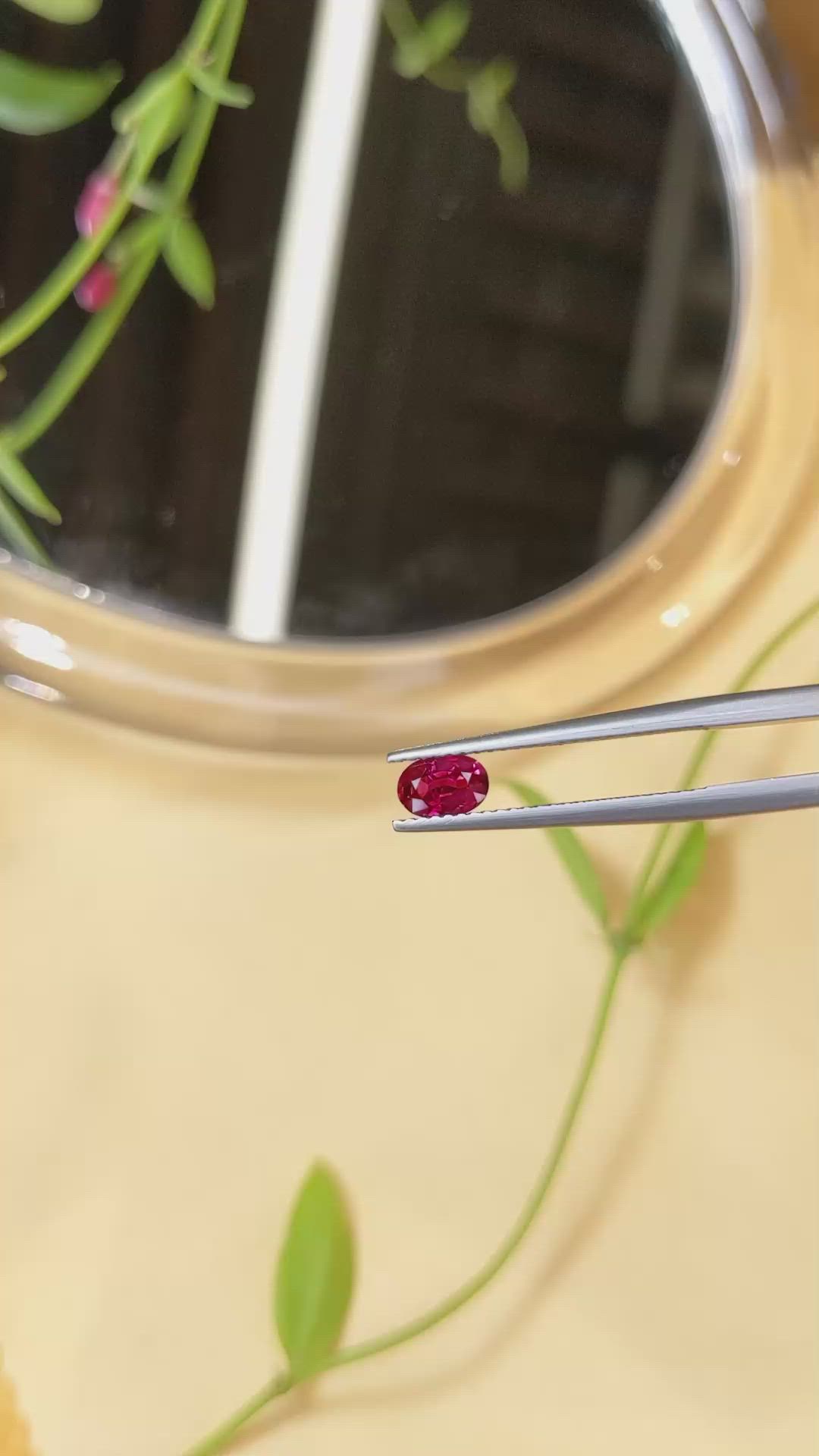 0.59 Ct. Ruby from Burma (Myanmar) Size Video
