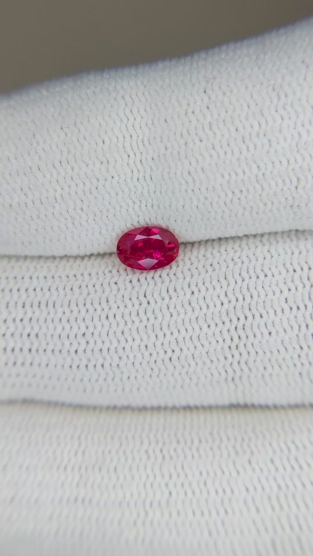 0.59 Ct. Ruby from Burma (Myanmar) Size Video