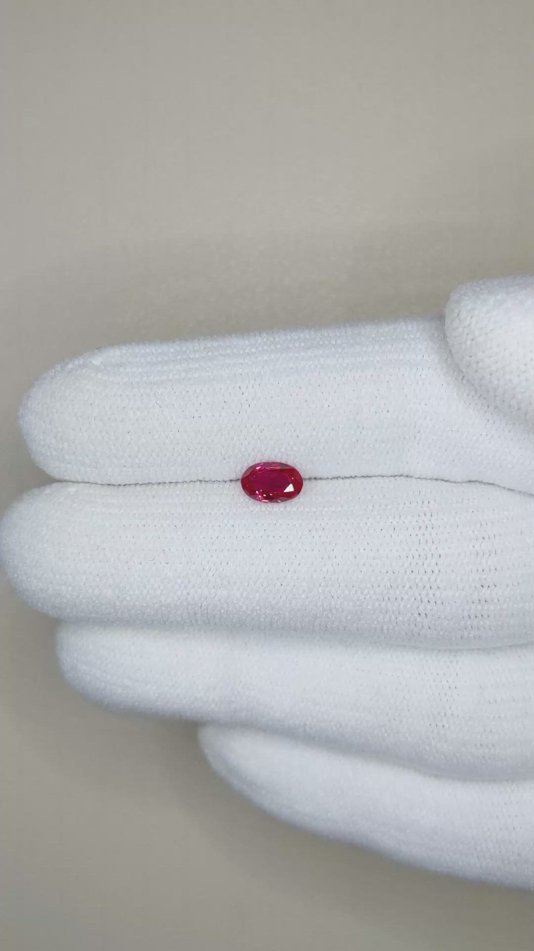 0.51 Ct. Ruby from Burma (Myanmar) Size Video