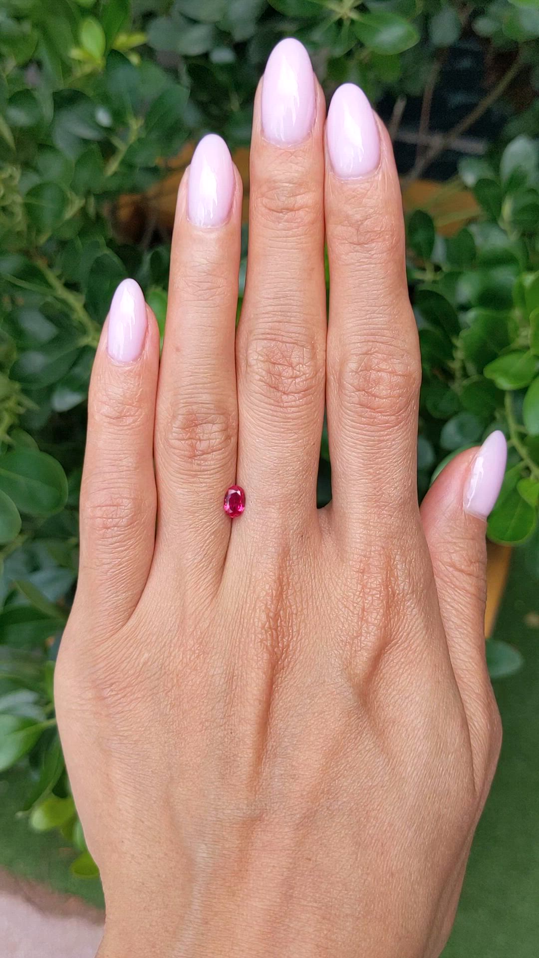 0.51 Ct. Pinkish Red Ruby from Burma (Myanmar) Size Video