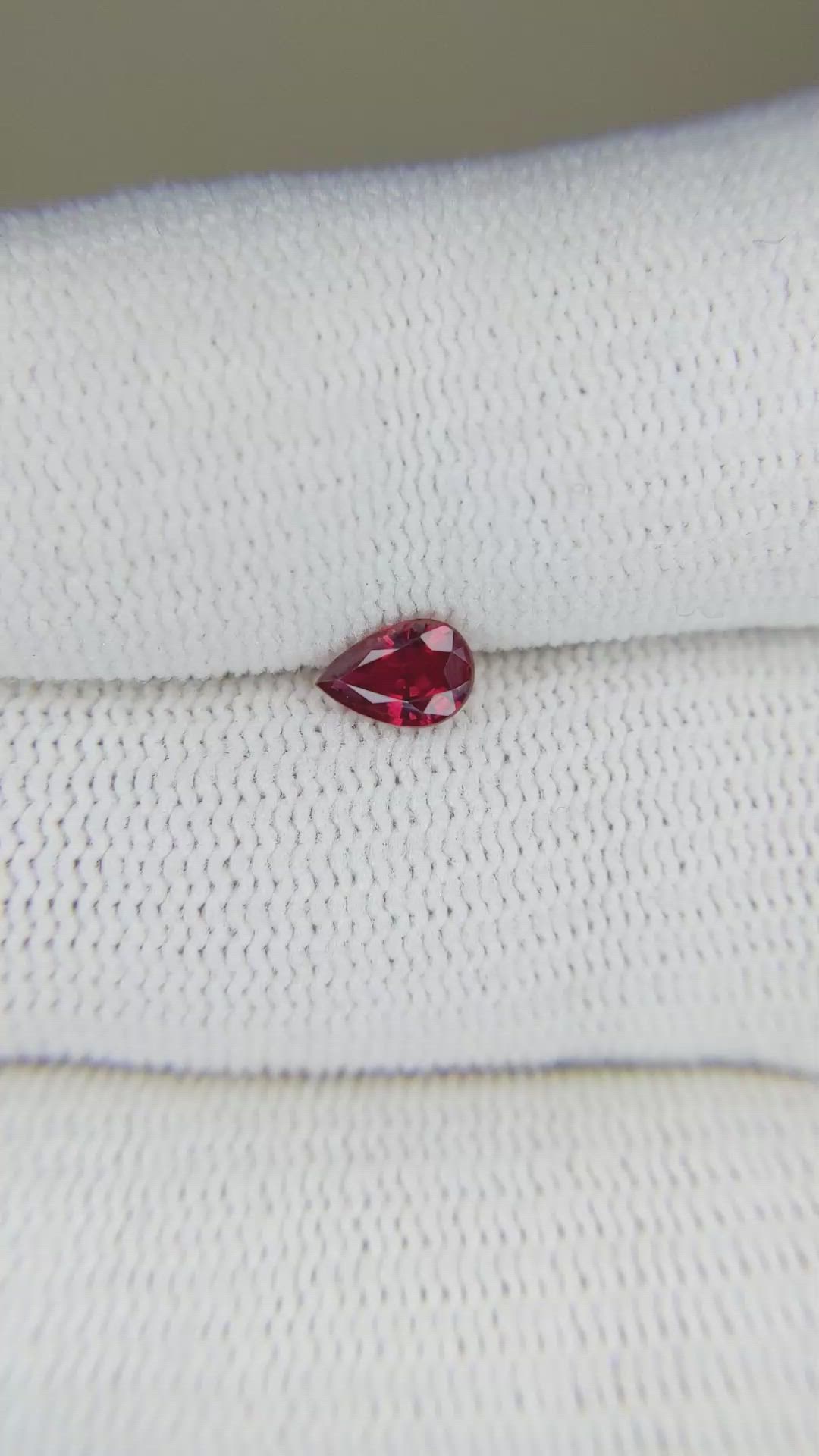 0.42 Ct. Ruby from Thailand Size Video