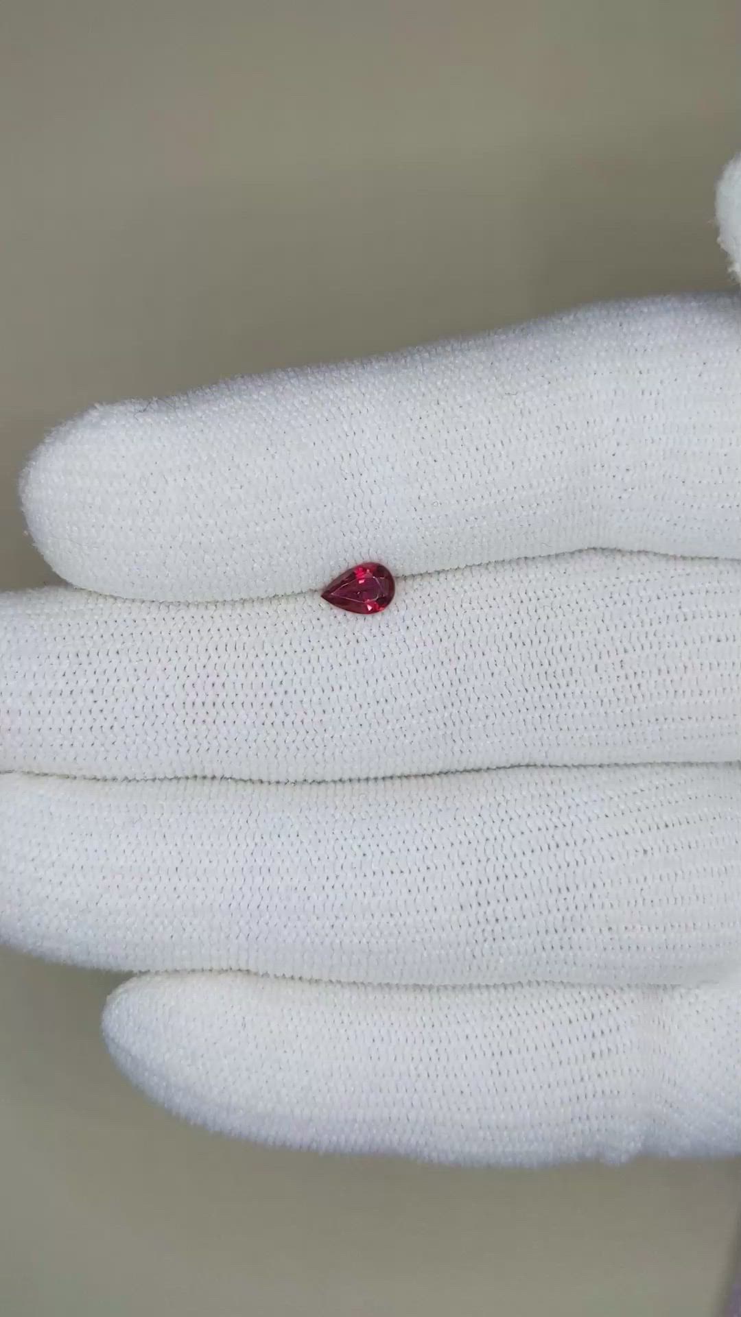 0.42 Ct. Ruby from Thailand Size Video