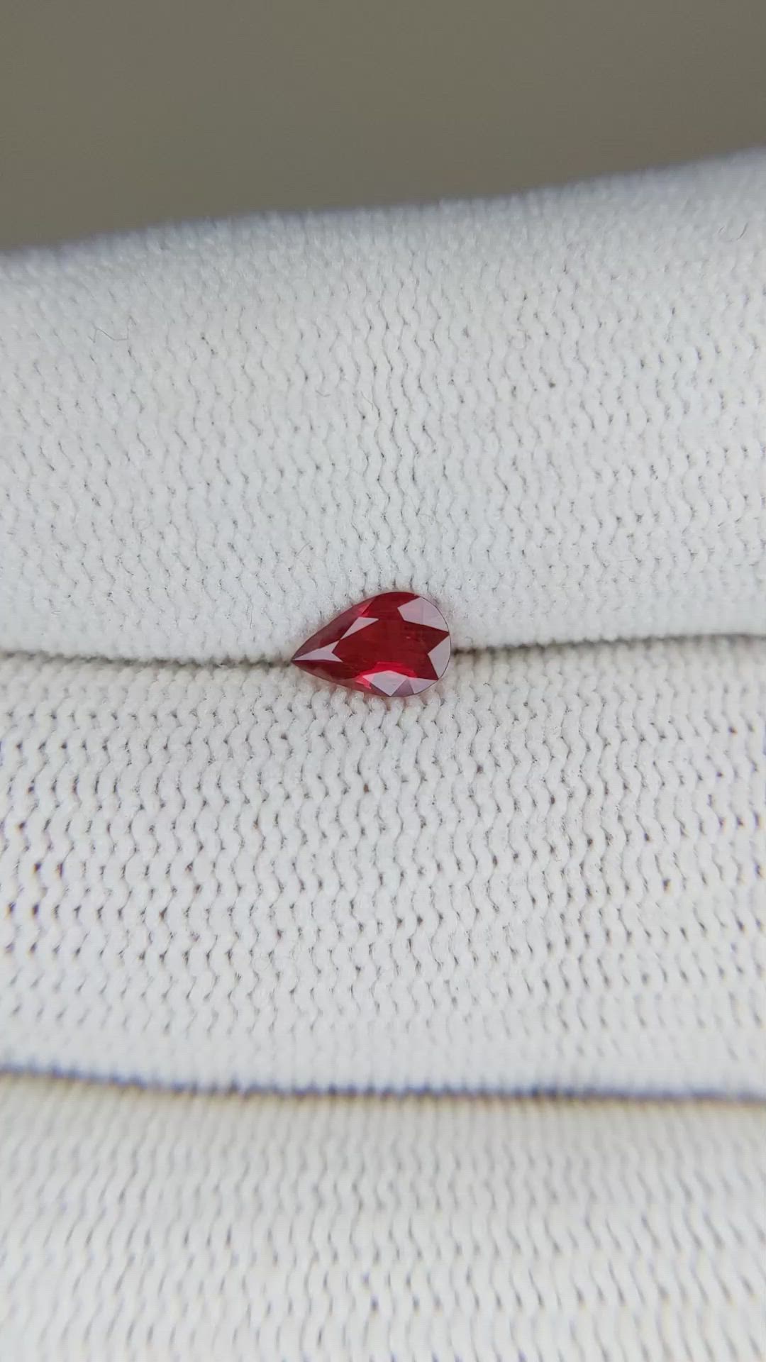 0.34 Ct. Ruby from Thailand Size Video