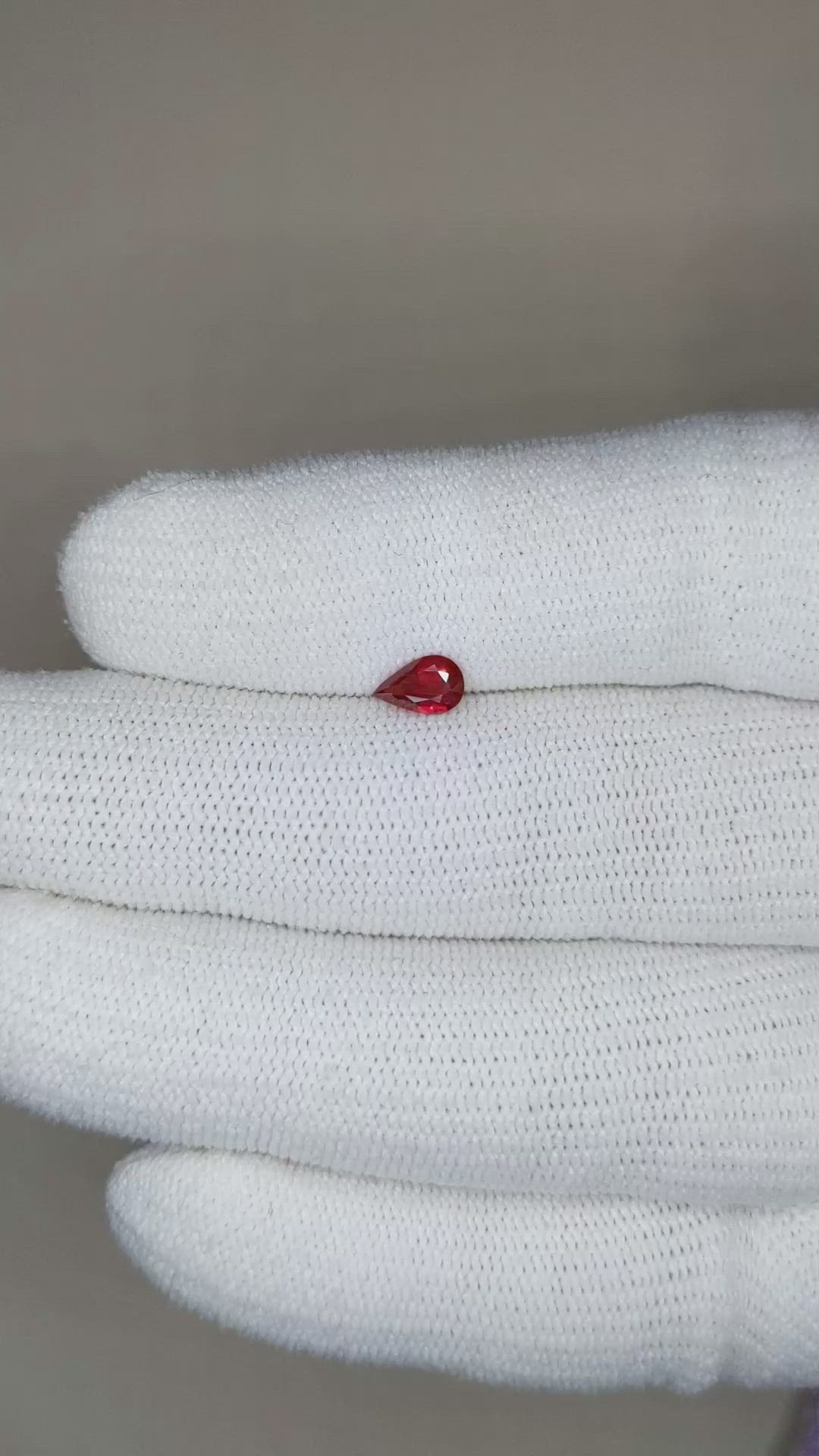 0.34 Ct. Ruby from Thailand Size Video