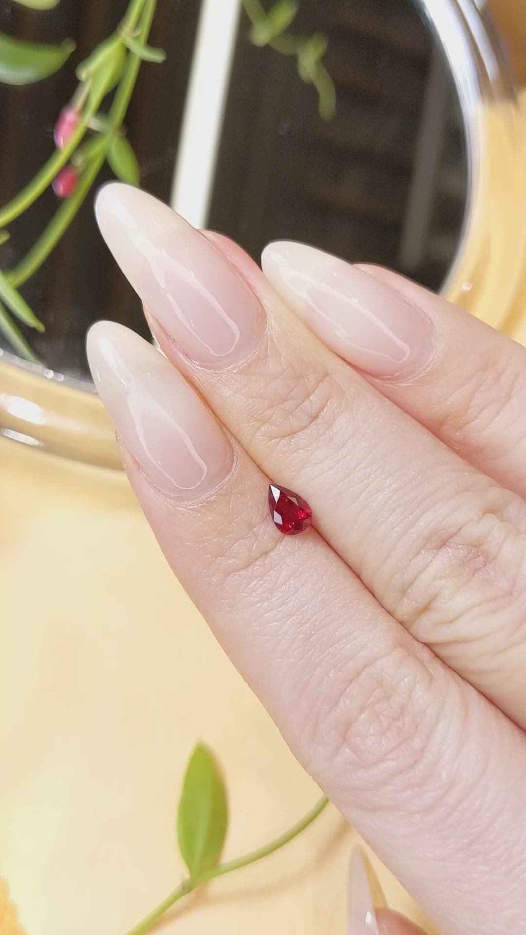 0.46 Ct. Ruby from Thailand Size Video