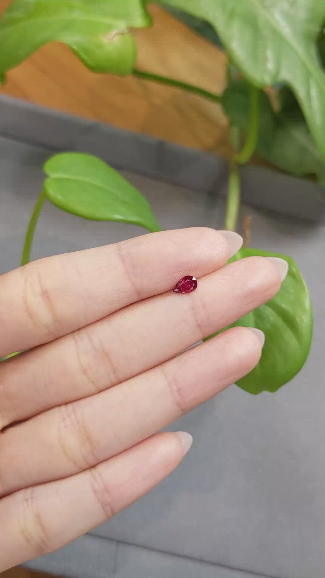 0.44 Ct. Ruby from Thailand Size Video