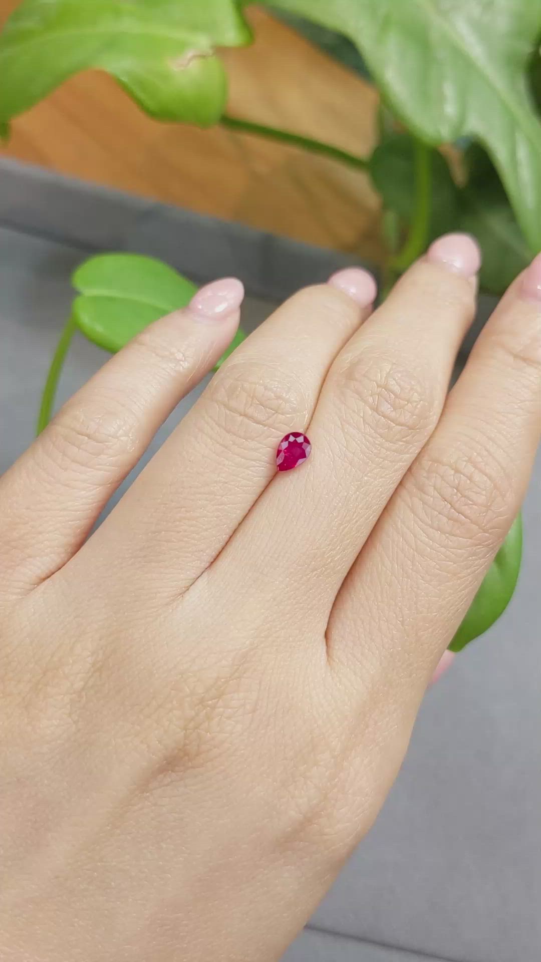 0.63 Ct. Ruby from Burma (Myanmar) Size Video