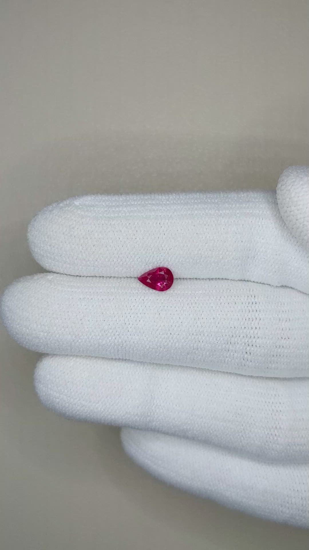 0.42 Ct. Ruby from Burma (Myanmar) Size Video