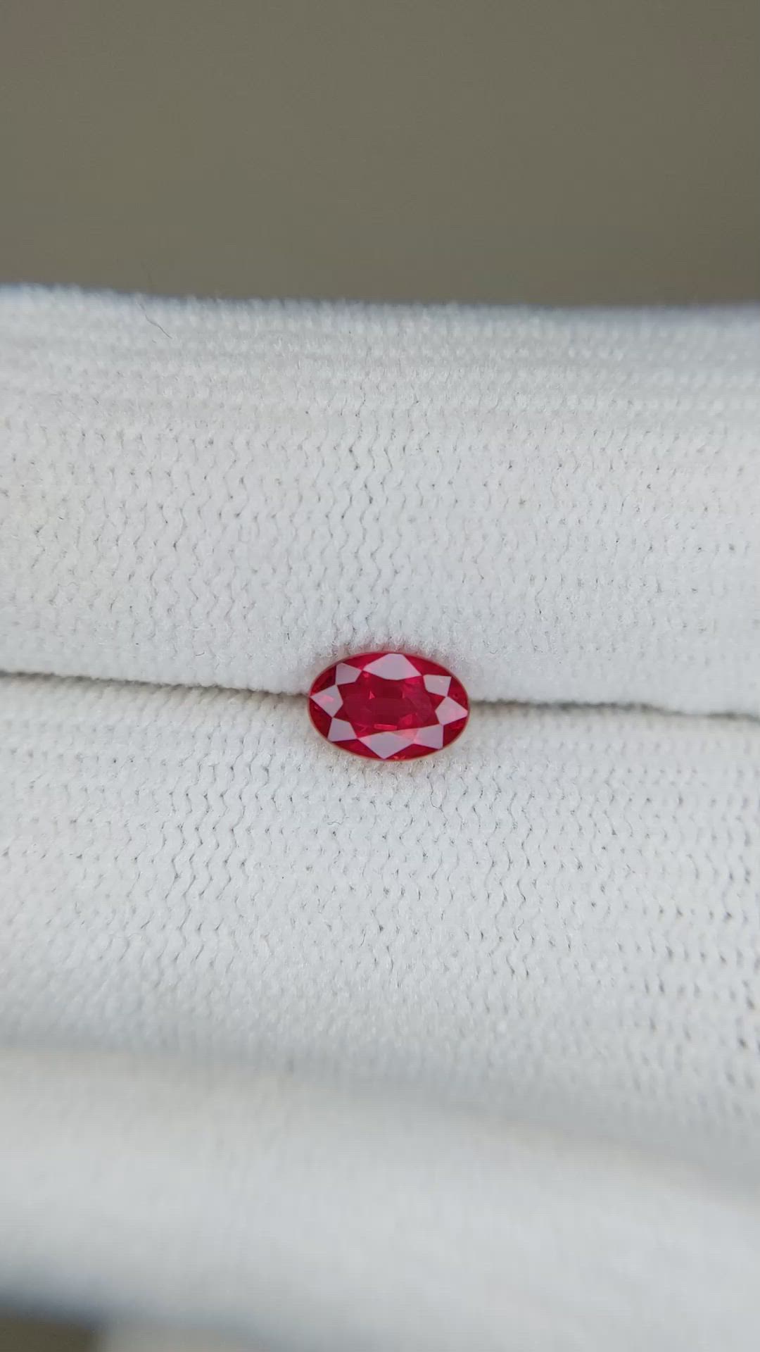 0.67 Ct. Ruby from Burma (Myanmar) Size Video