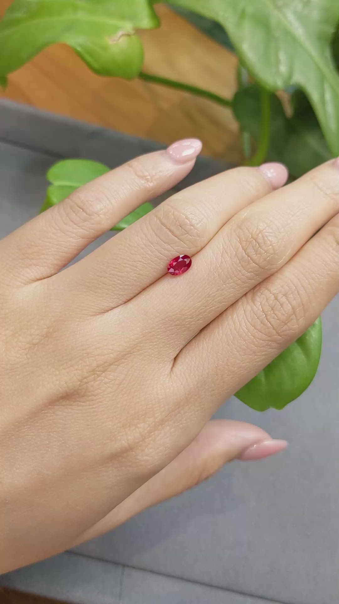 0.72 Ct. Ruby from Burma (Myanmar) Size Video