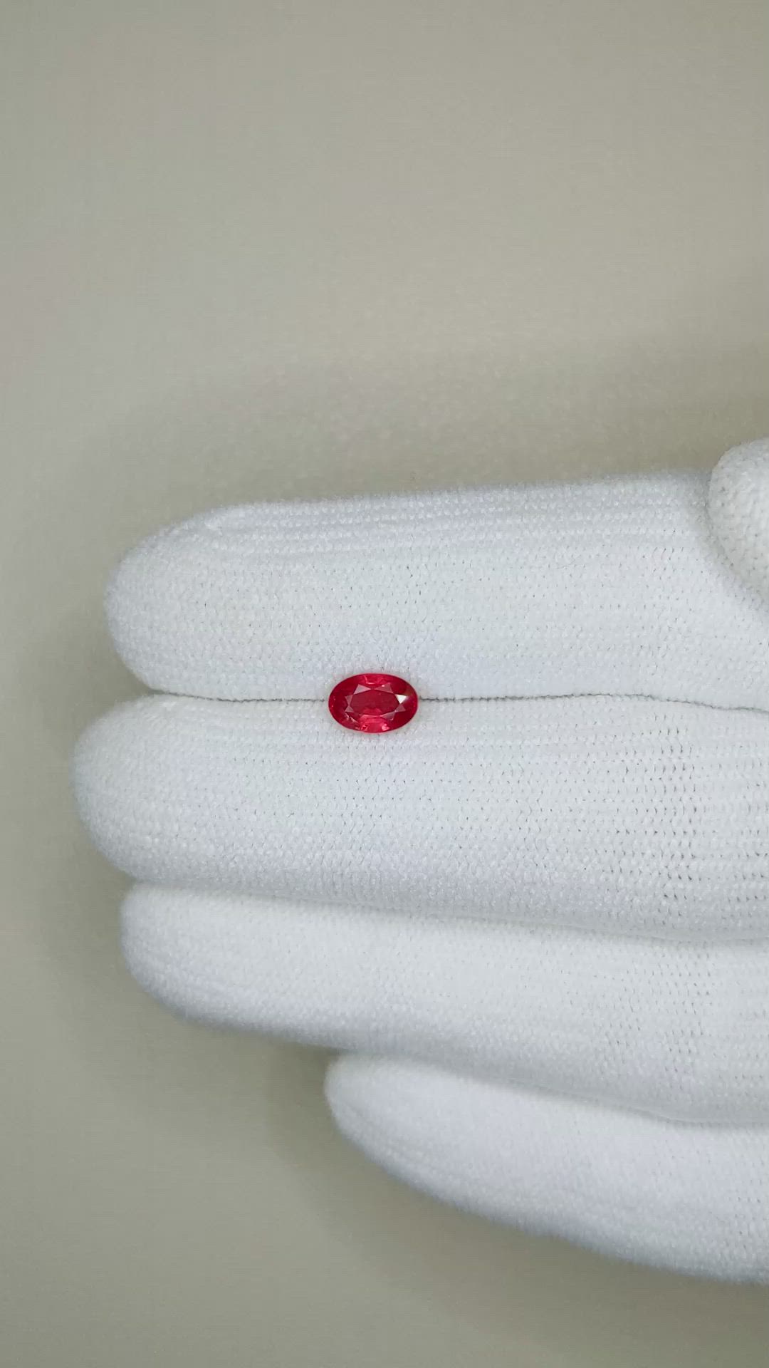 0.72 Ct. Ruby from Burma (Myanmar) Size Video