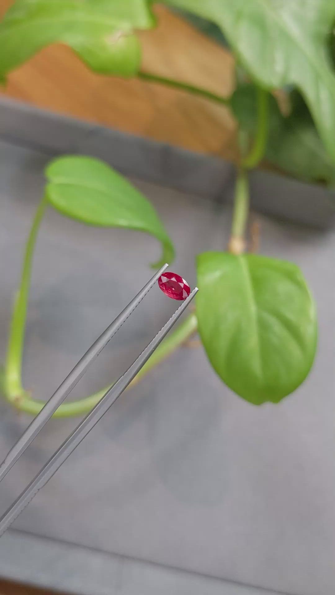 0.72 Ct. Ruby from Burma (Myanmar) Size Video