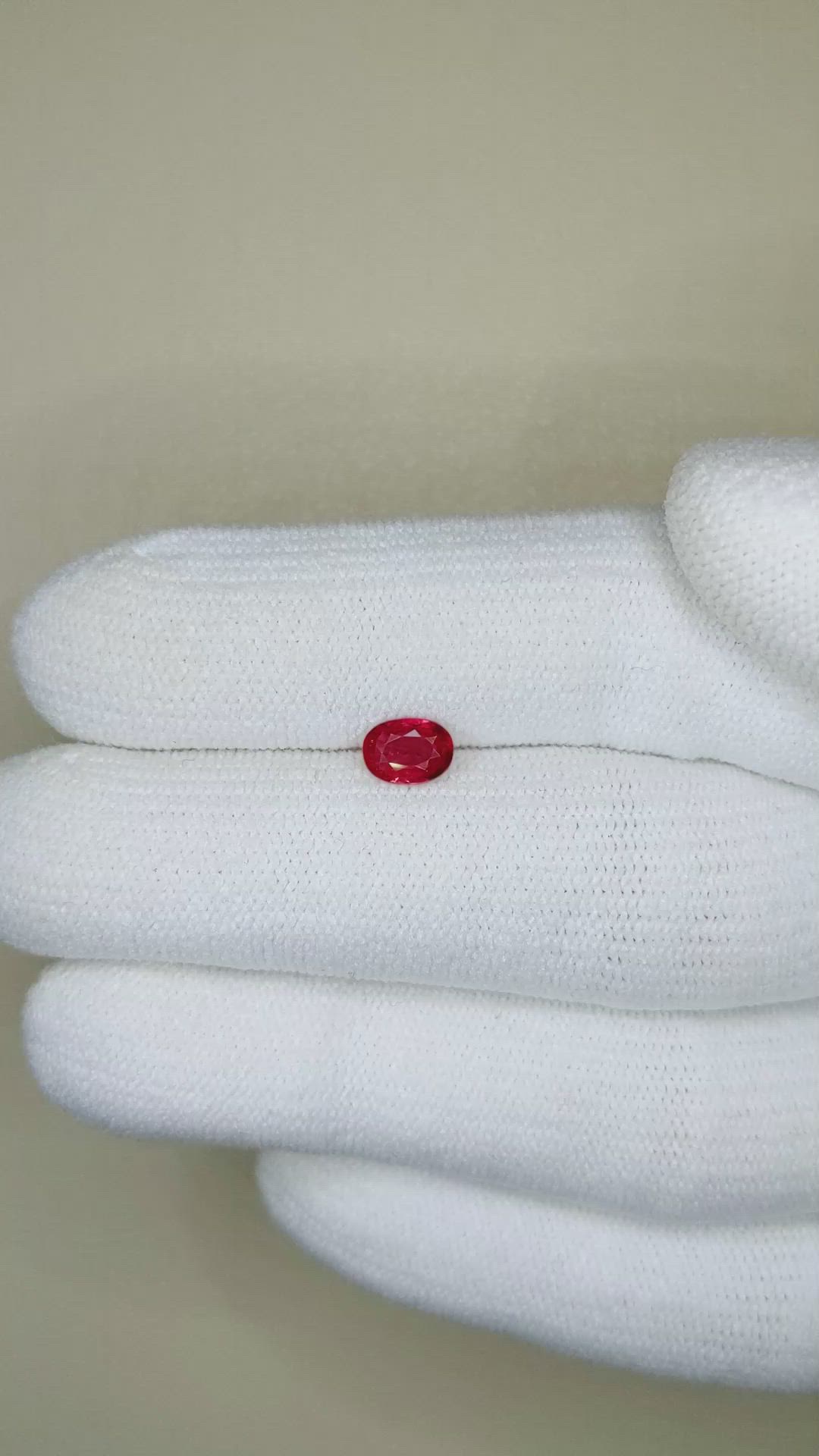 0.50 Ct. Ruby from Burma (Myanmar) Size Video