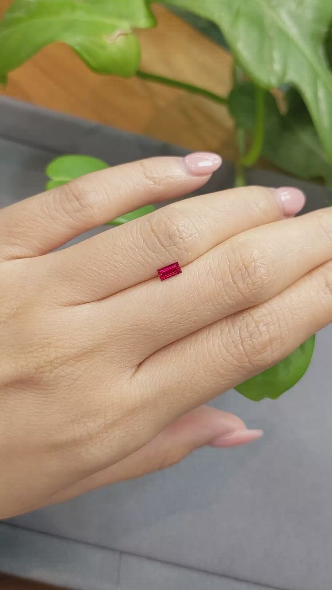 0.34 Ct. Ruby from Thailand Size Video