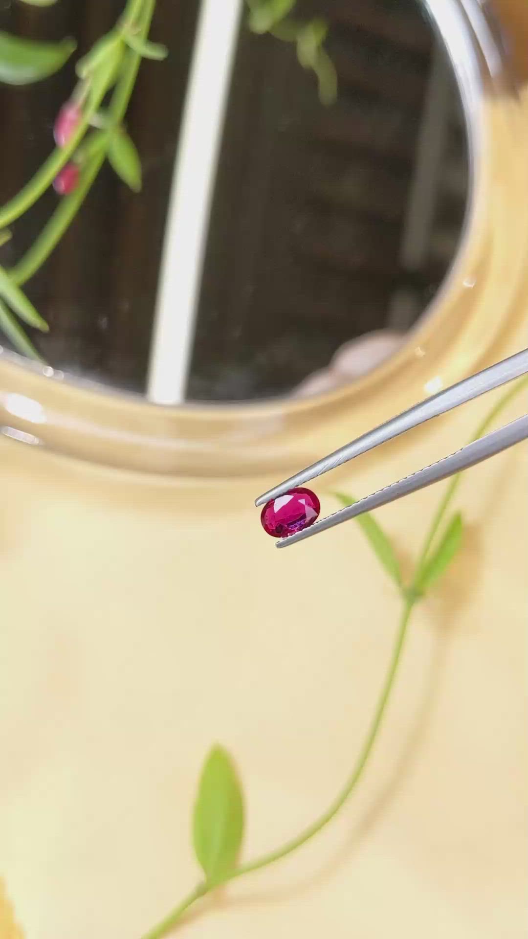0.50 Ct. Ruby from Burma (Myanmar) Size Video
