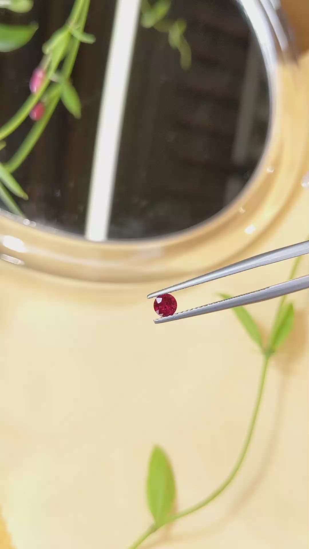 0.29 Ct. Ruby from Mozambique Size Video