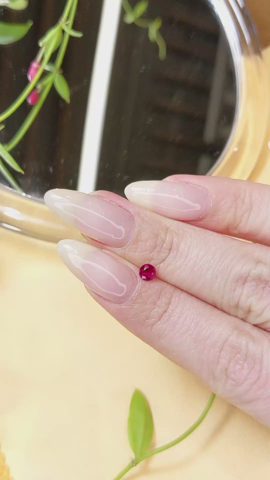 0.29 Ct. Ruby from Mozambique Size Video