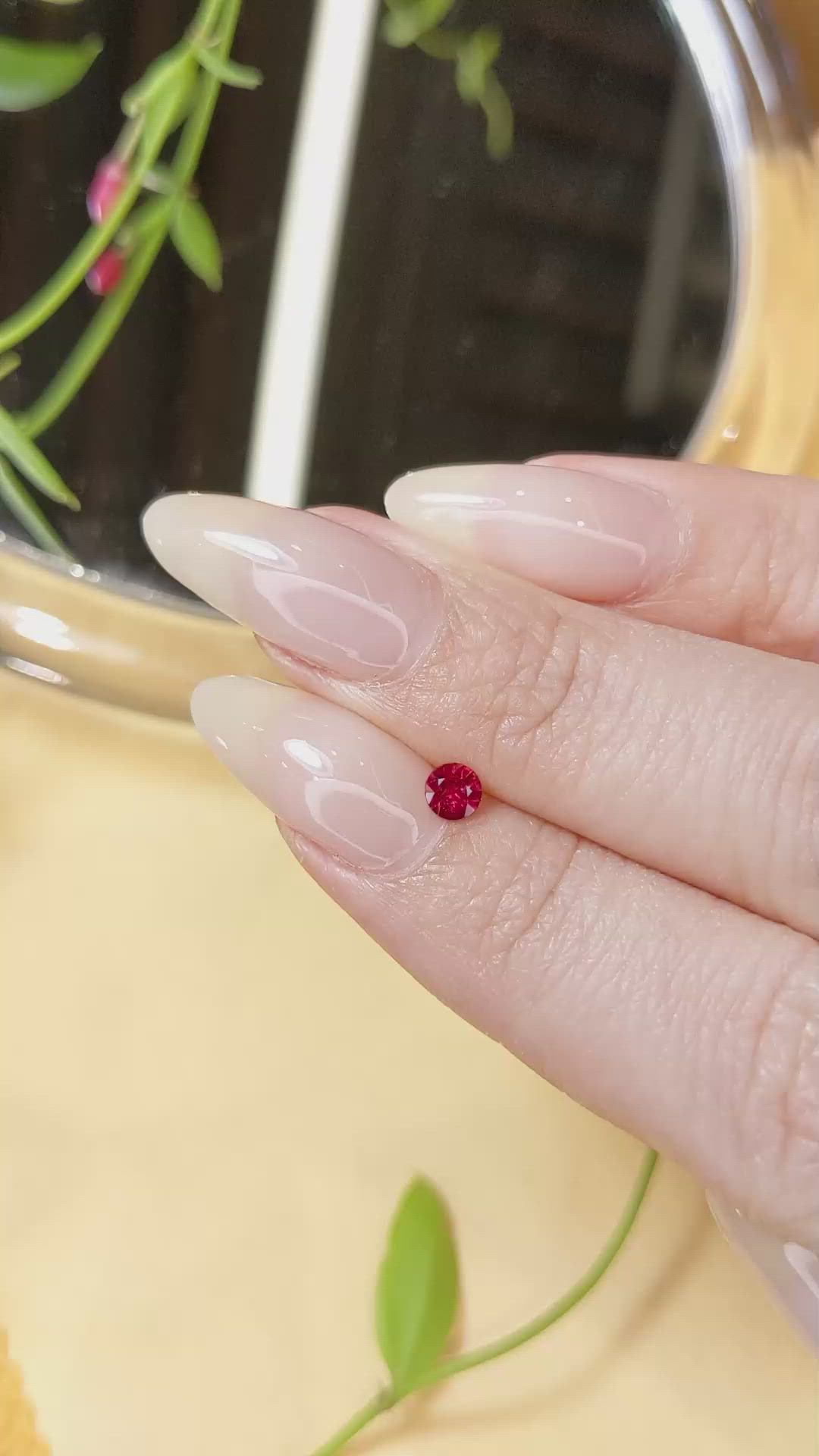 0.25 Ct. Ruby from Mozambique Size Video
