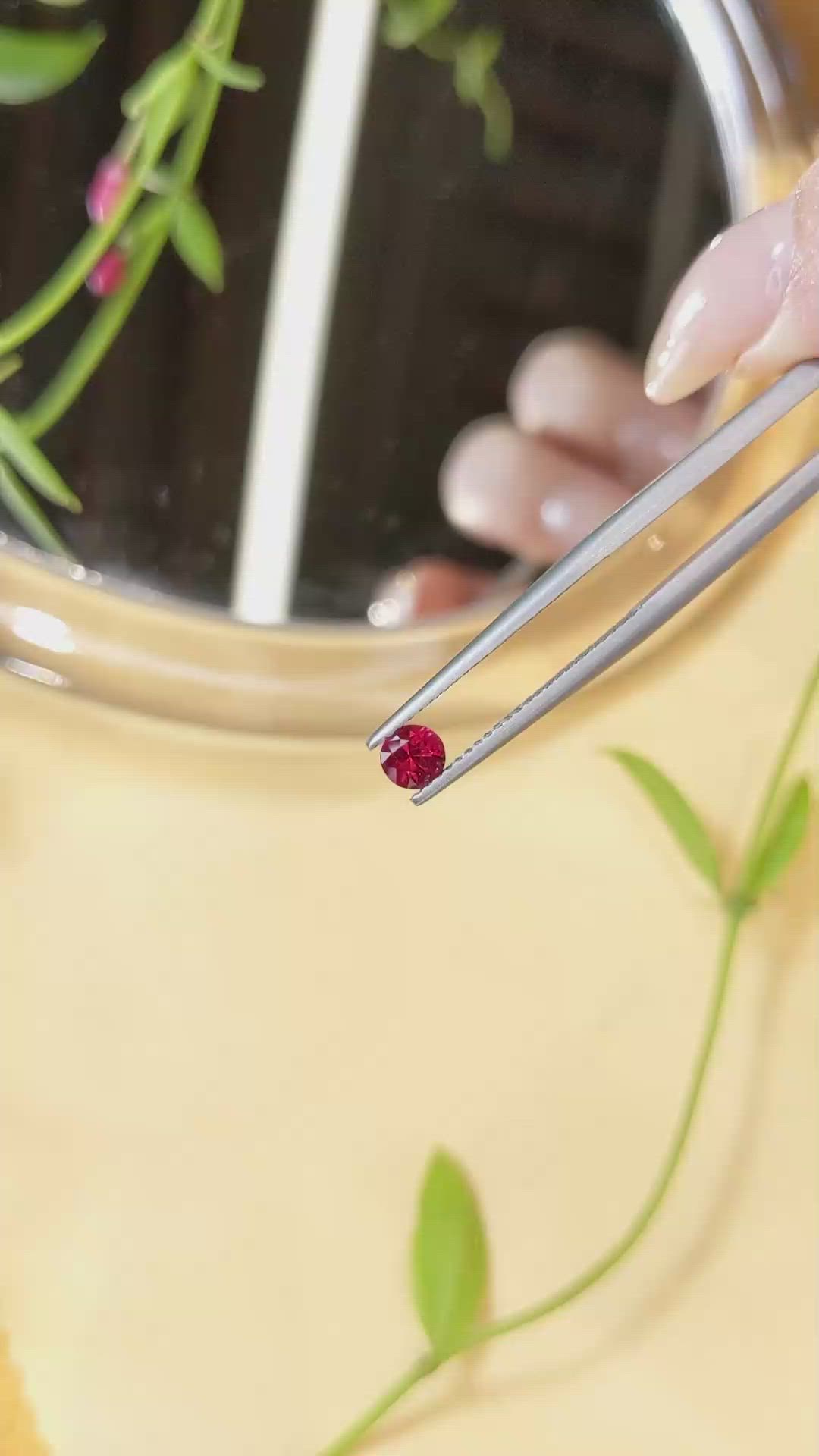 0.36 Ct. Ruby from Mozambique Size Video
