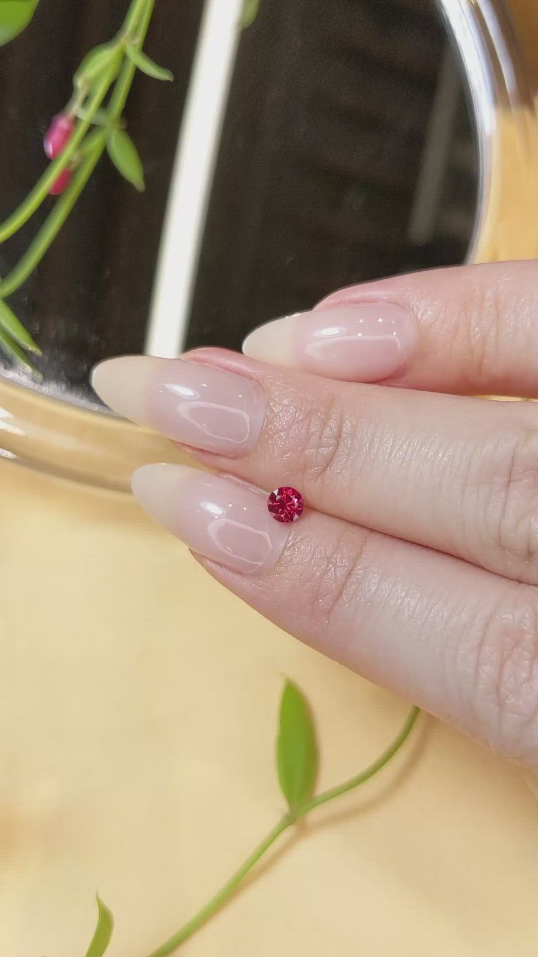 0.34 Ct. Ruby from Mozambique Size Video
