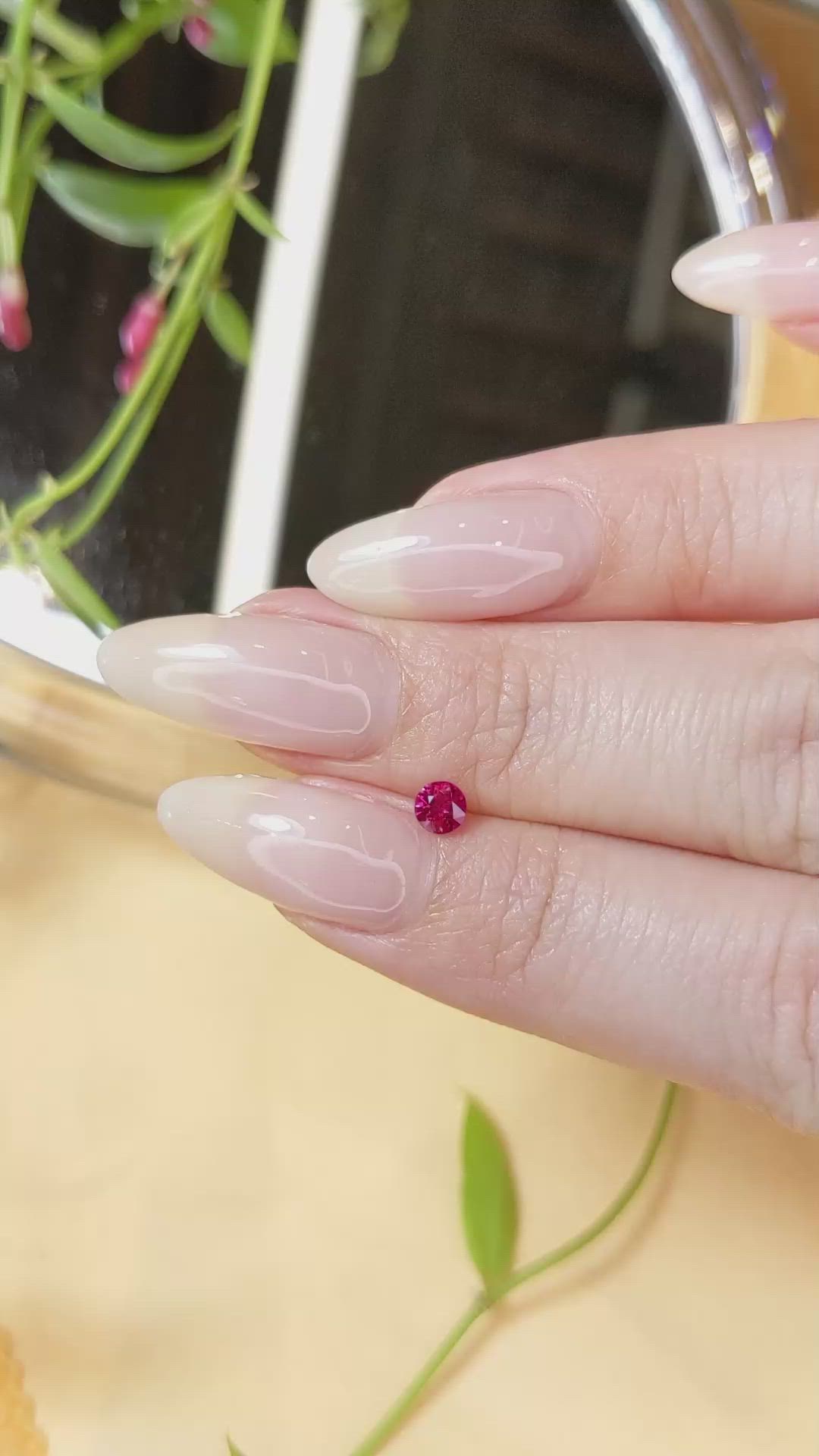 0.25 Ct. Ruby from Mozambique Size Video