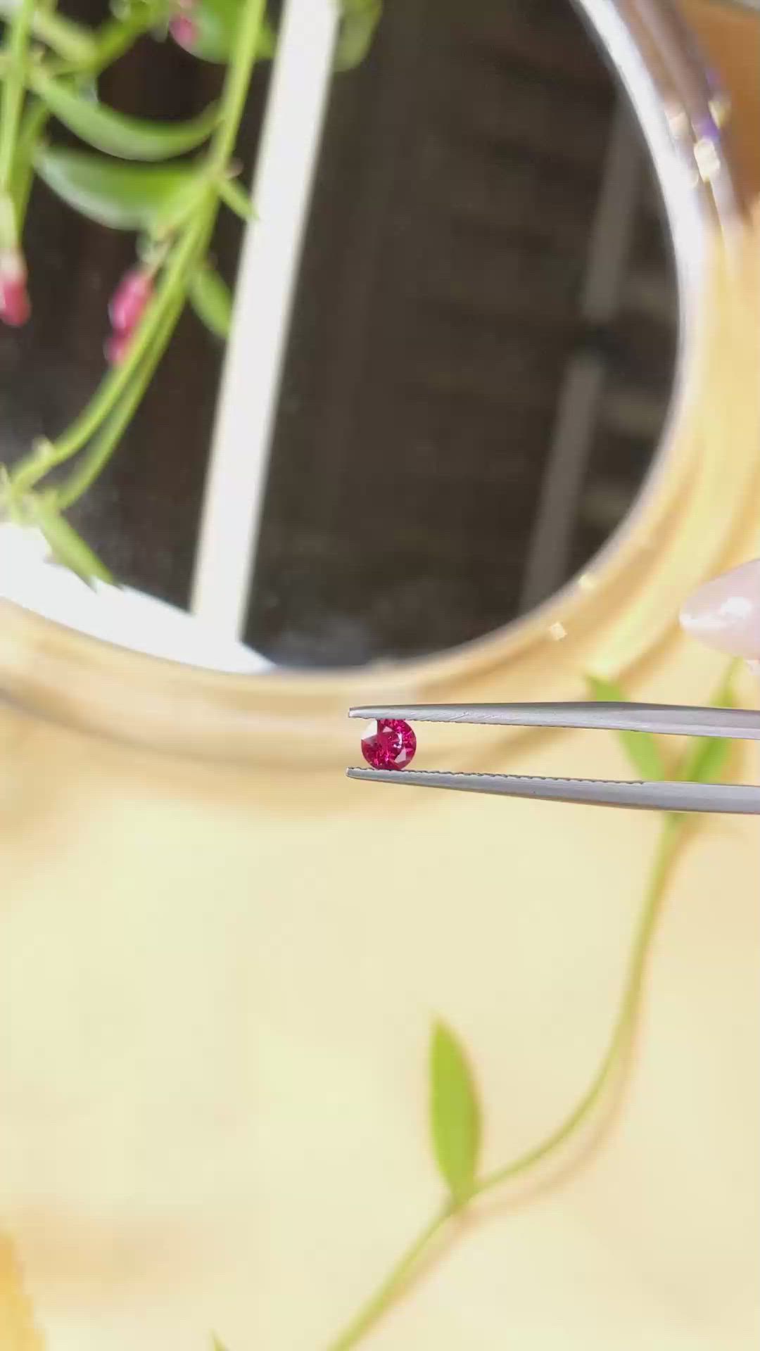 0.25 Ct. Ruby from Mozambique Size Video