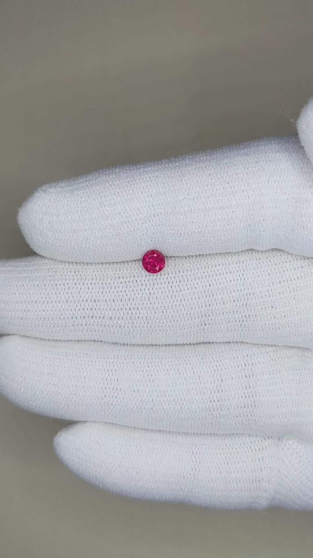 0.29 Ct. Ruby from Mozambique Size Video