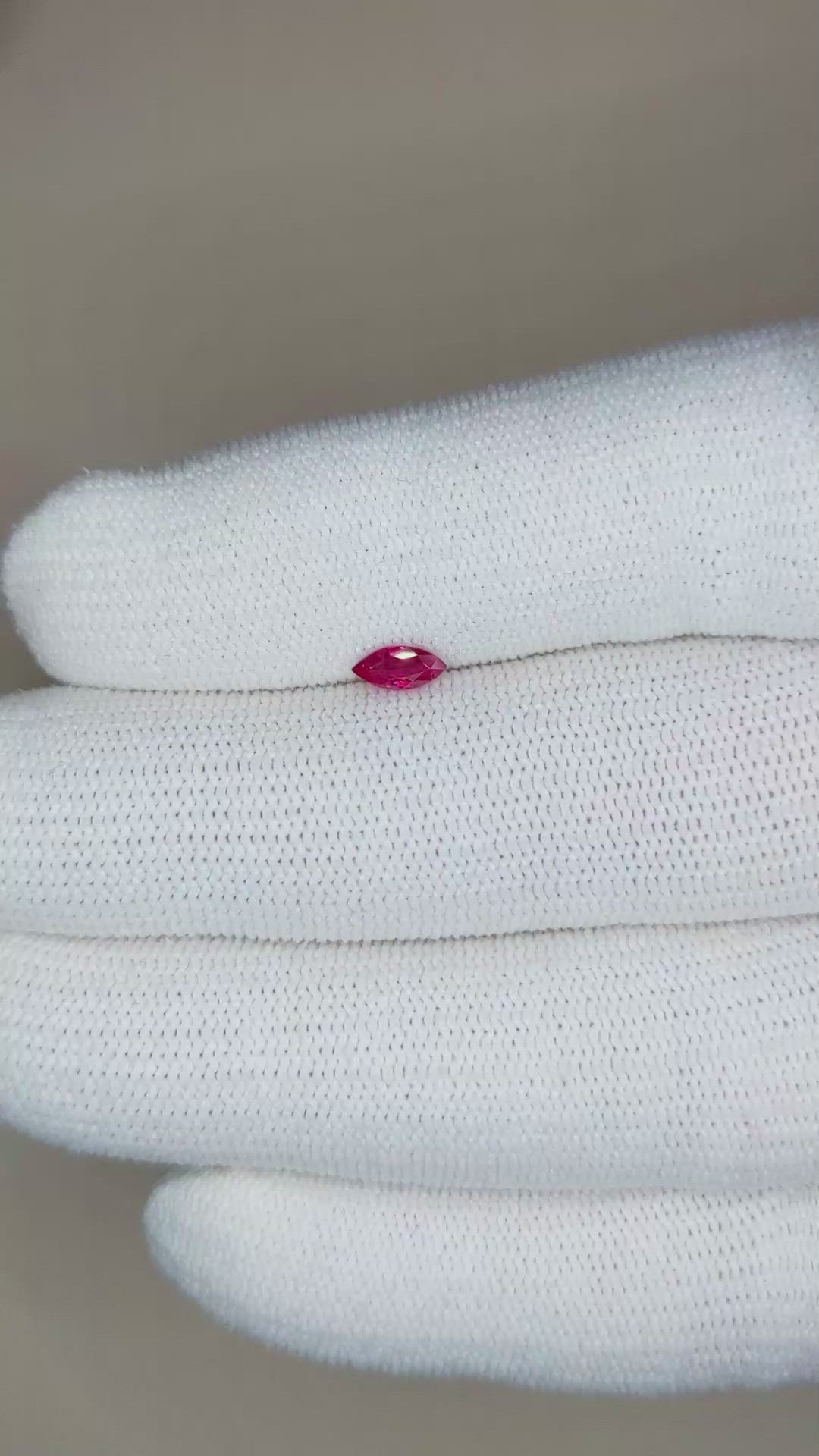 0.25 Ct. Ruby from Mozambique Size Video