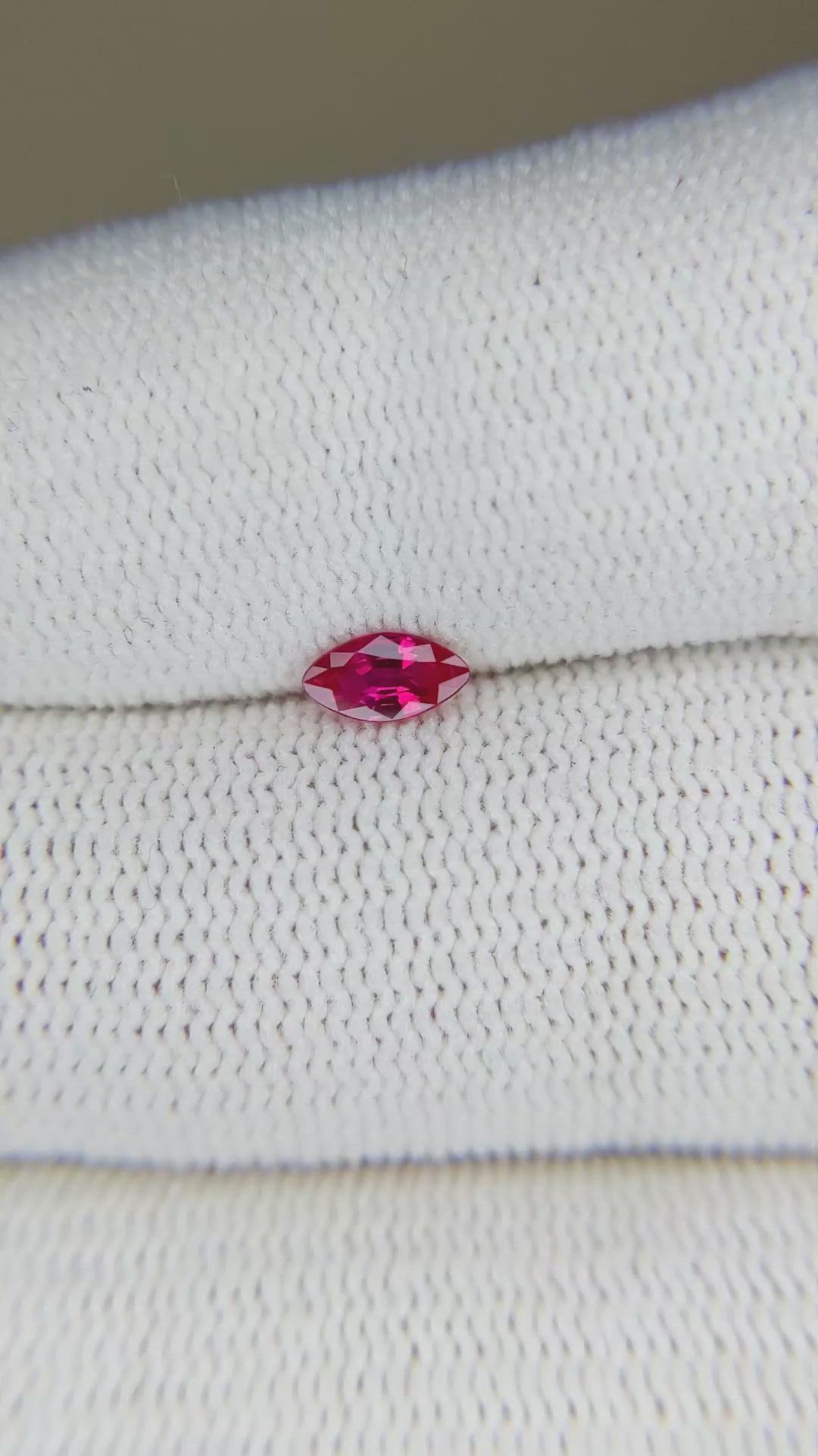 0.26 Ct. Ruby from Mozambique Size Video