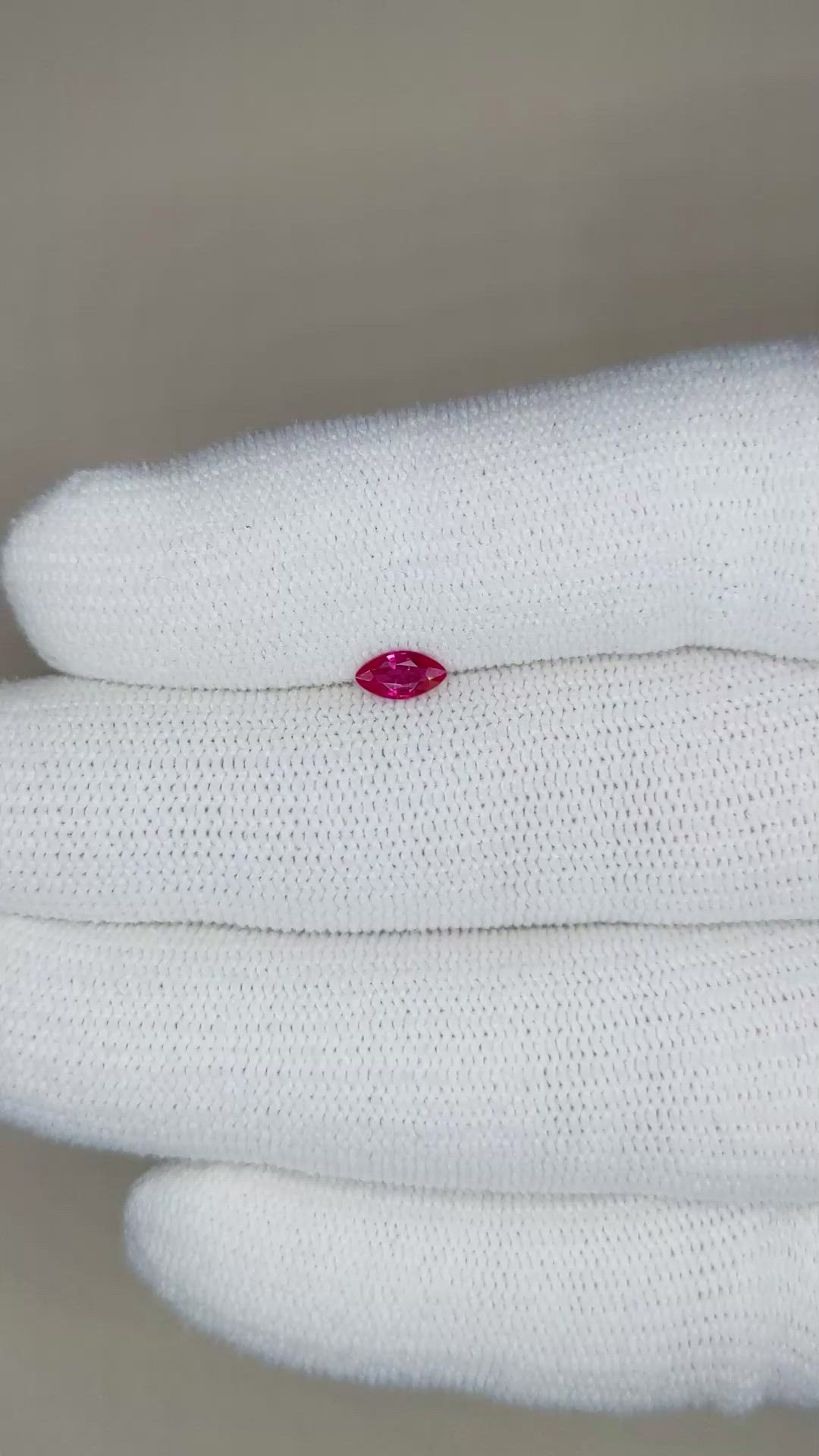0.26 Ct. Ruby from Mozambique Size Video