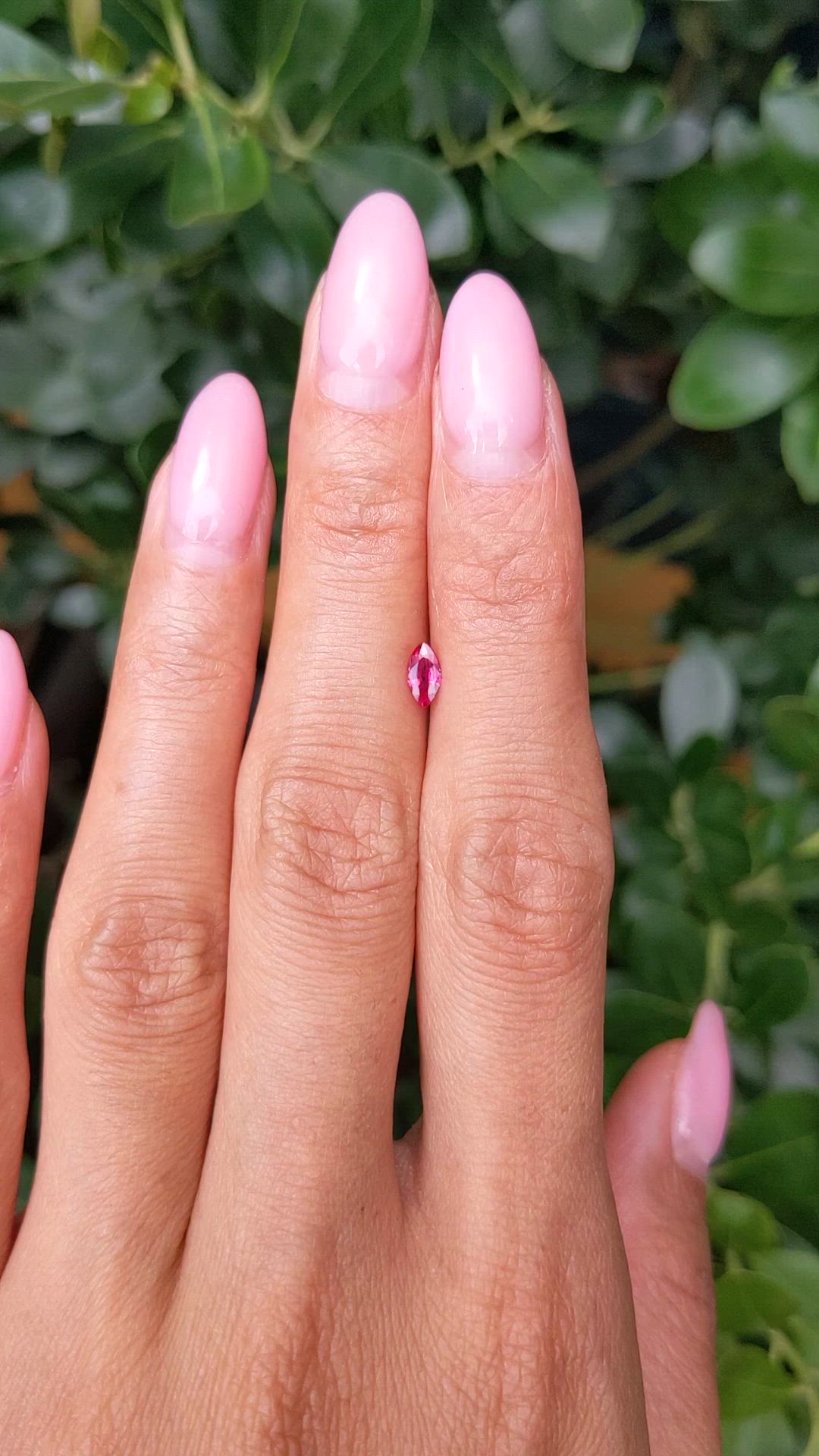 0.26 Ct. Pinkish Red Ruby from Mozambique Size Video
