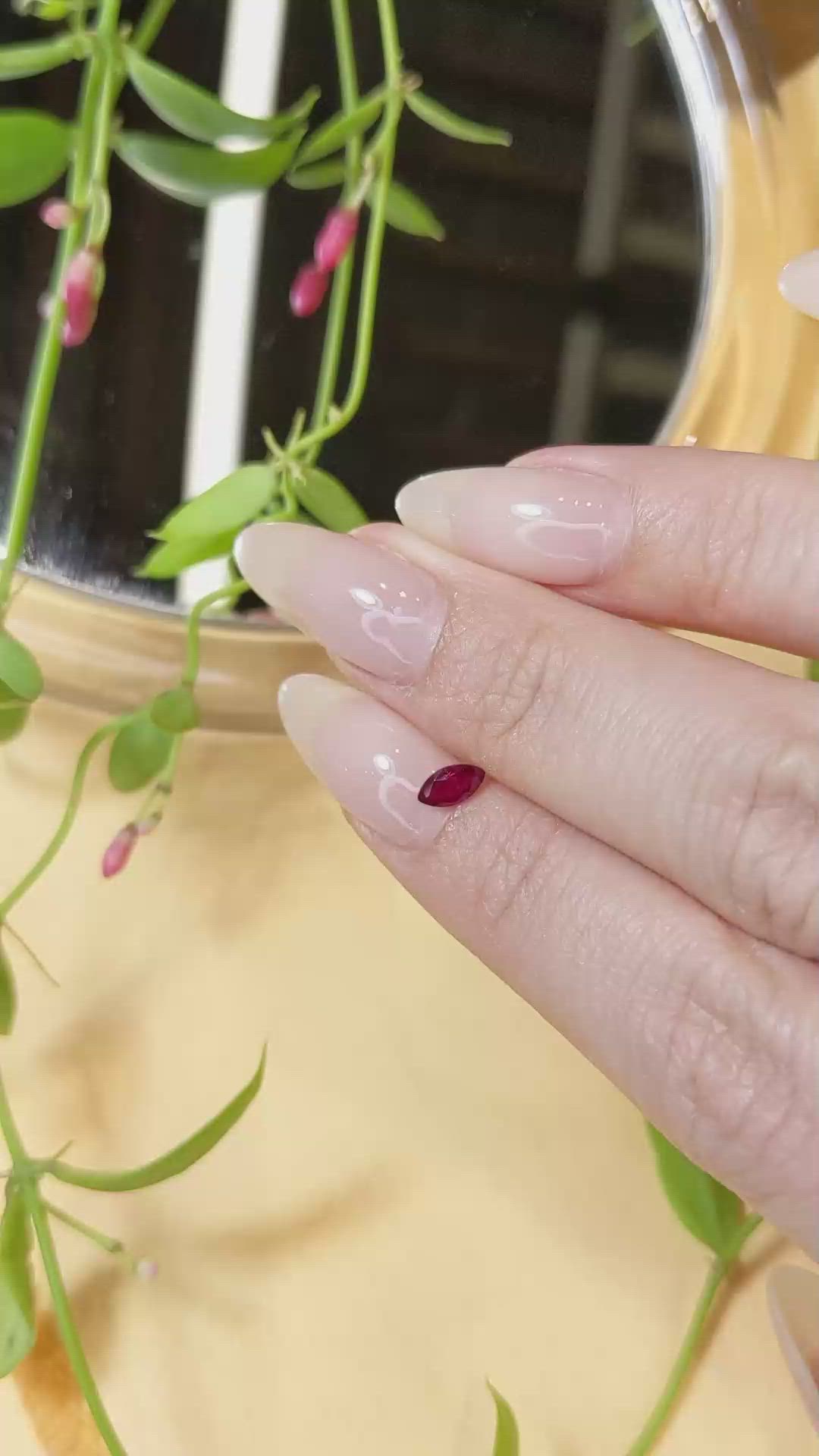 0.31 Ct. Ruby from Mozambique Size Video