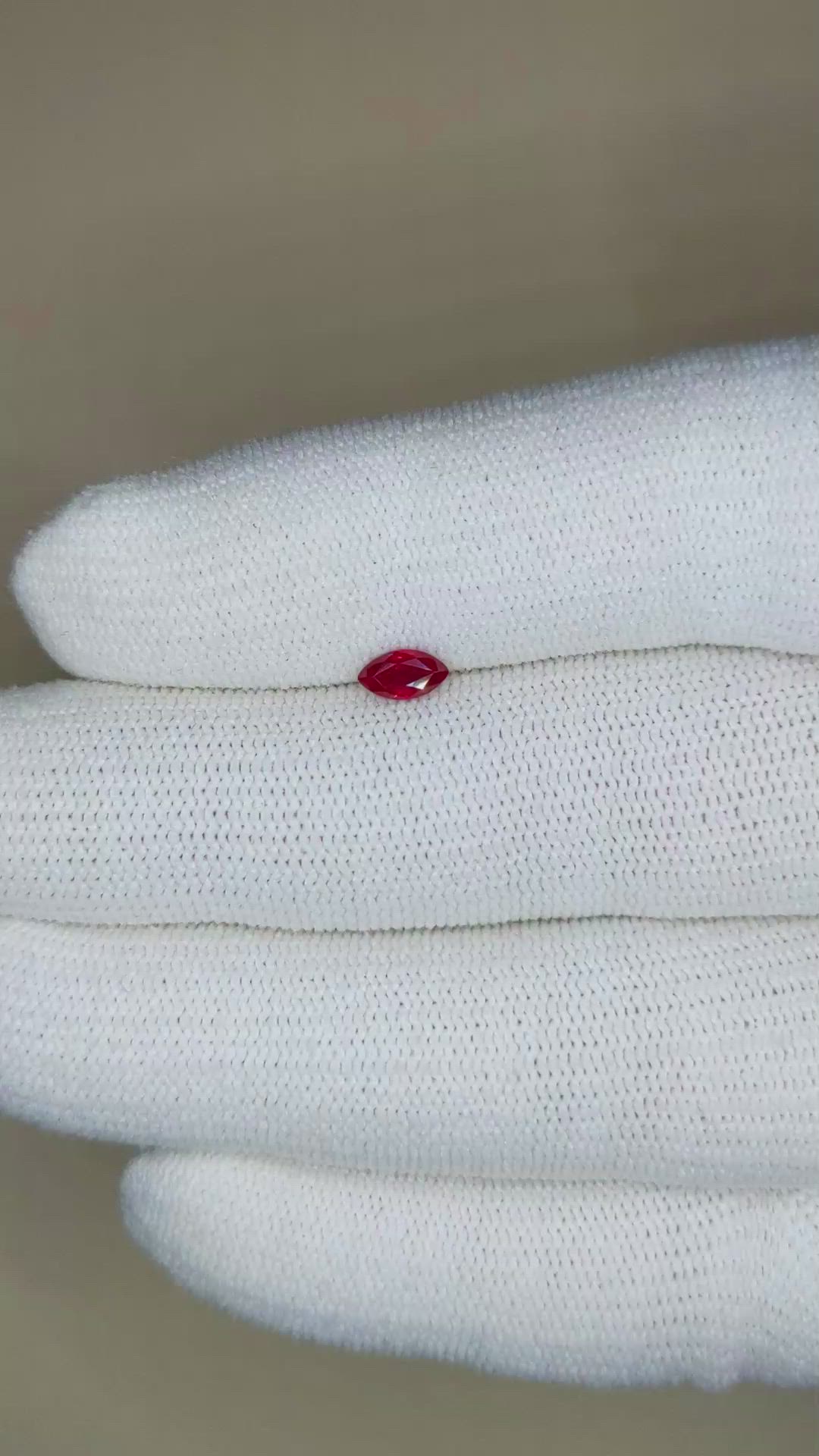 0.31 Ct. Ruby from Mozambique Size Video