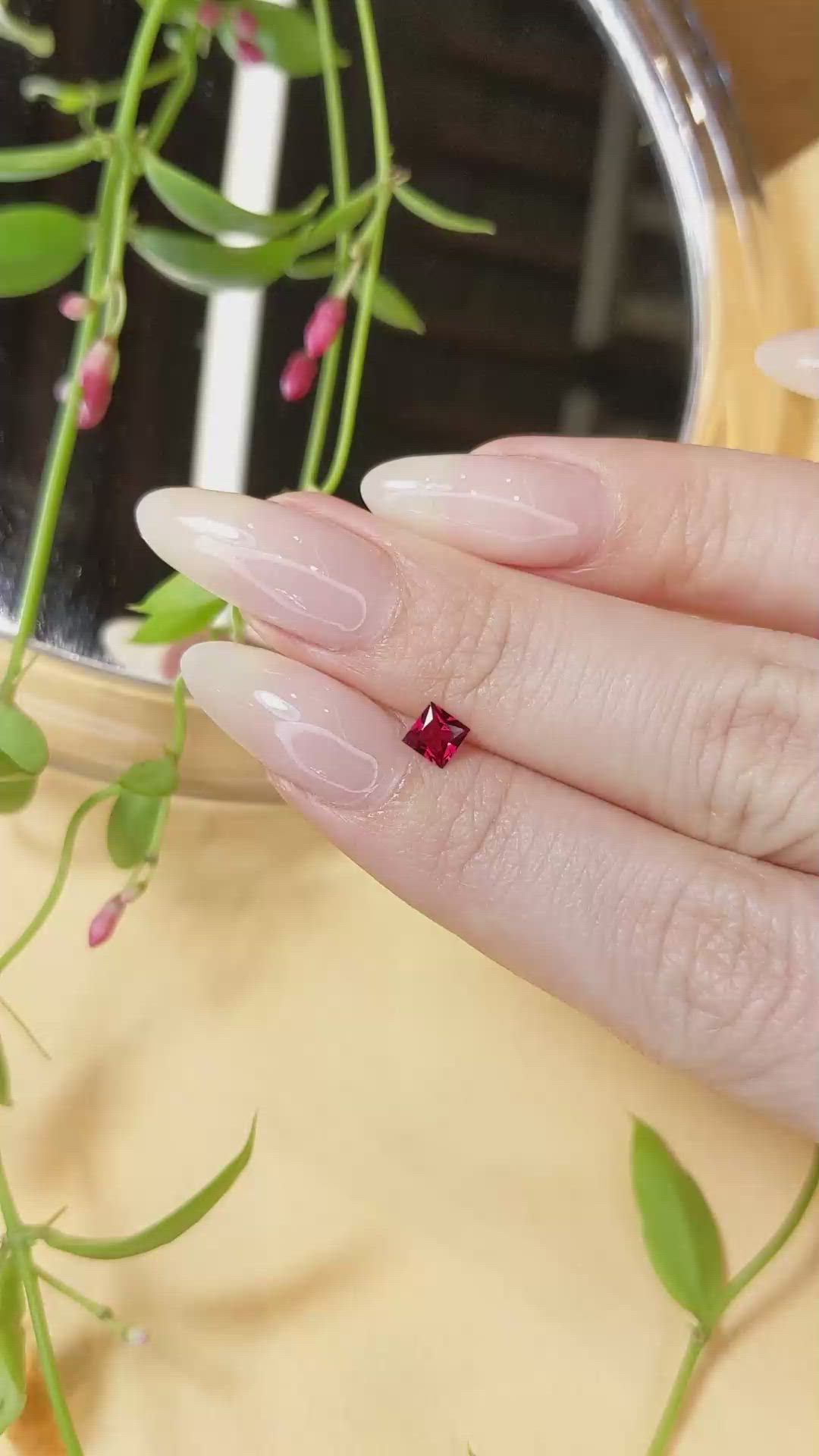 0.34 Ct. Ruby from Mozambique Size Video