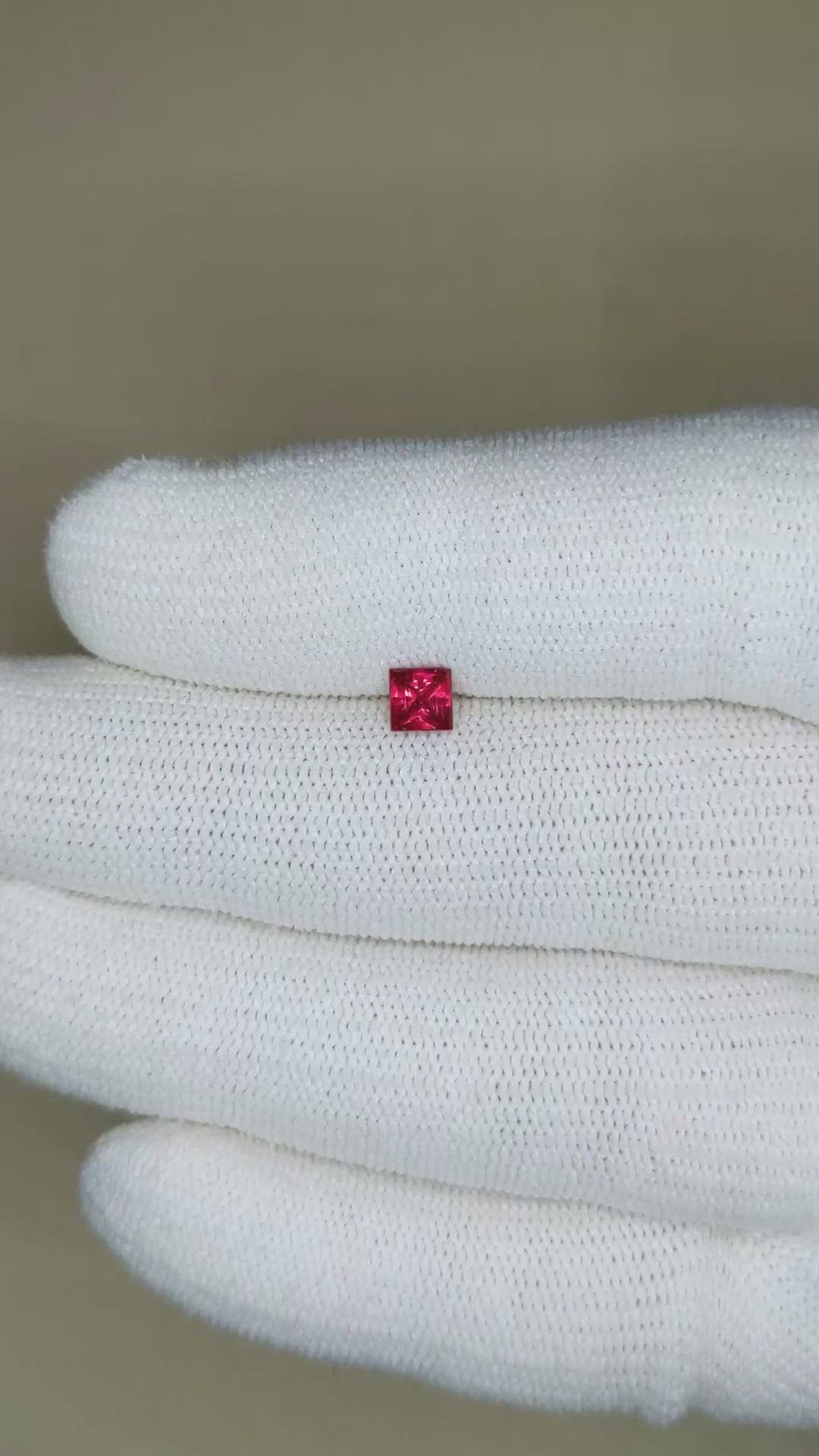 0.41 Ct. Ruby from Mozambique Size Video