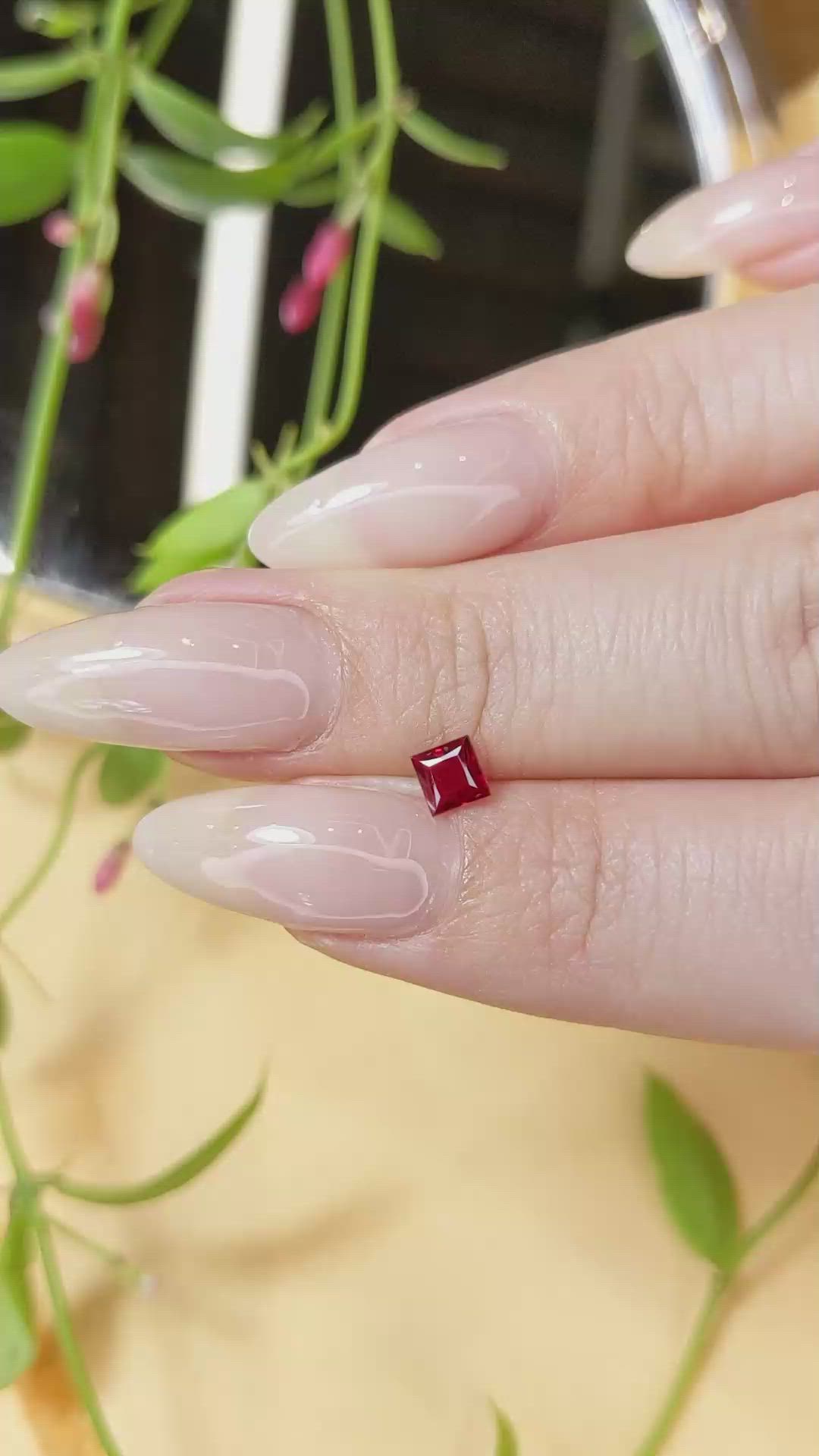0.36 Ct. Ruby from Mozambique Size Video