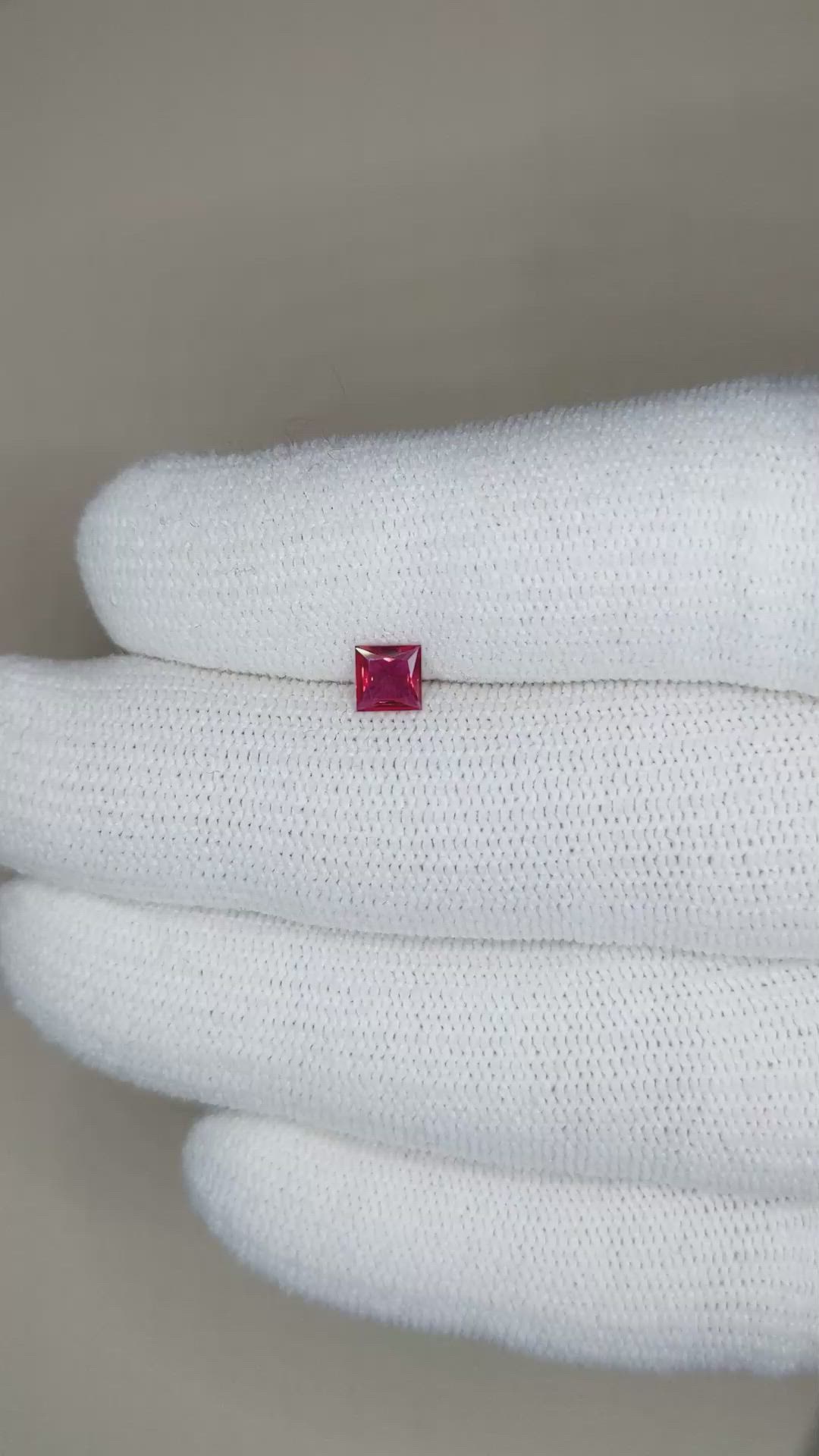 0.35 Ct. Ruby from Mozambique Size Video